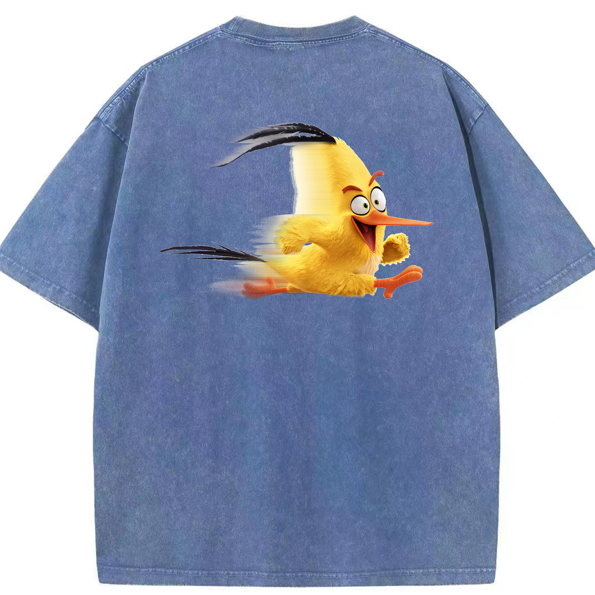 （画像用） Angry Birds アングリーバード 綿100% ヴィンテージ風 半袖Tシャツ（背面プリント）