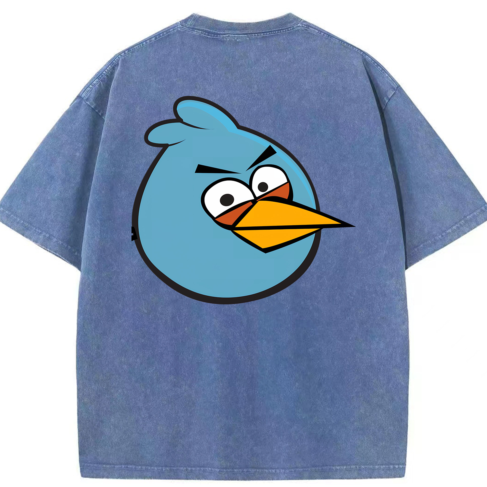 （画像用） Angry Birds アングリーバード 綿100% ヴィンテージ風 半袖Tシャツ（背面プリント）