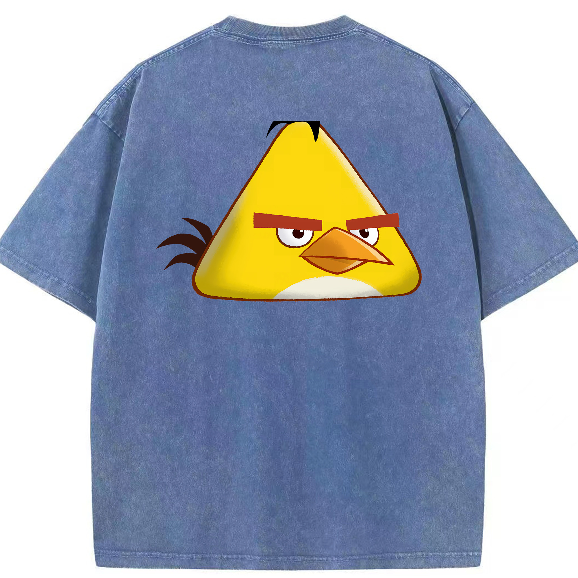 （画像用） Angry Birds アングリーバード 綿100% ヴィンテージ風 半袖Tシャツ（背面プリント）