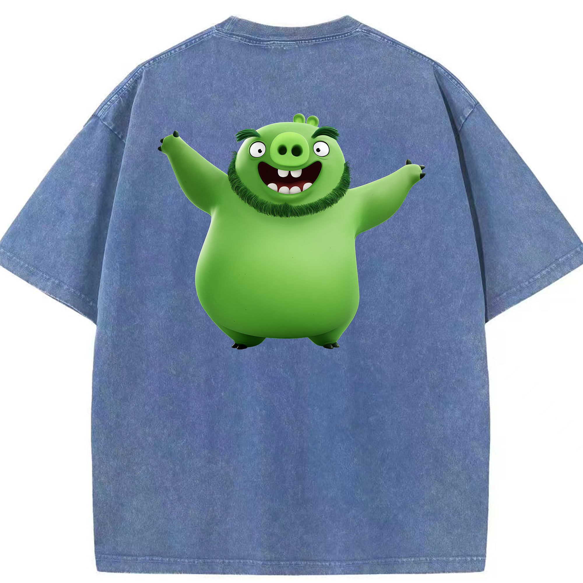 （画像用） Angry Birds アングリーバード 綿100% ヴィンテージ風 半袖Tシャツ（背面プリント）