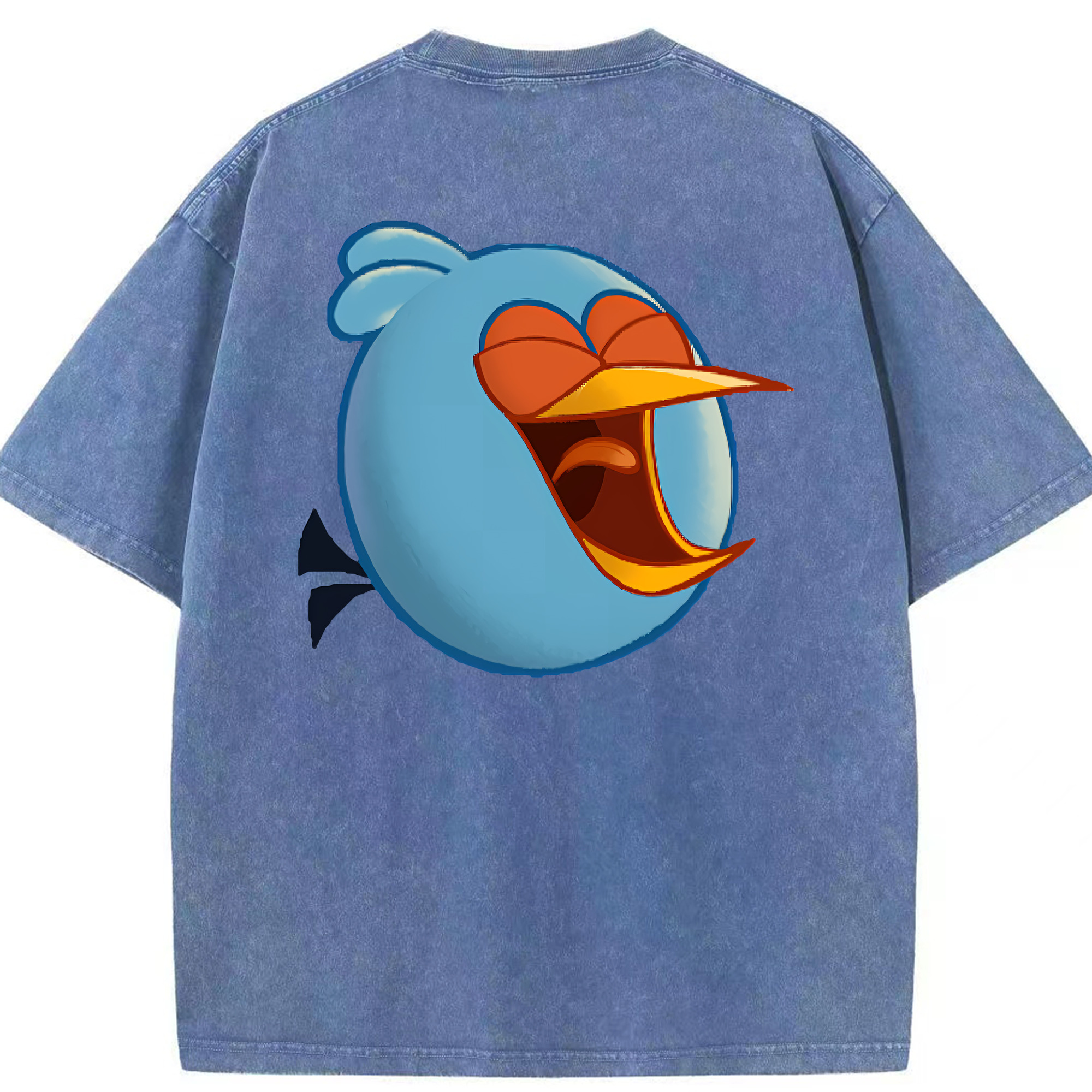 （画像用） Angry Birds アングリーバード 綿100% ヴィンテージ風 半袖Tシャツ（背面プリント）