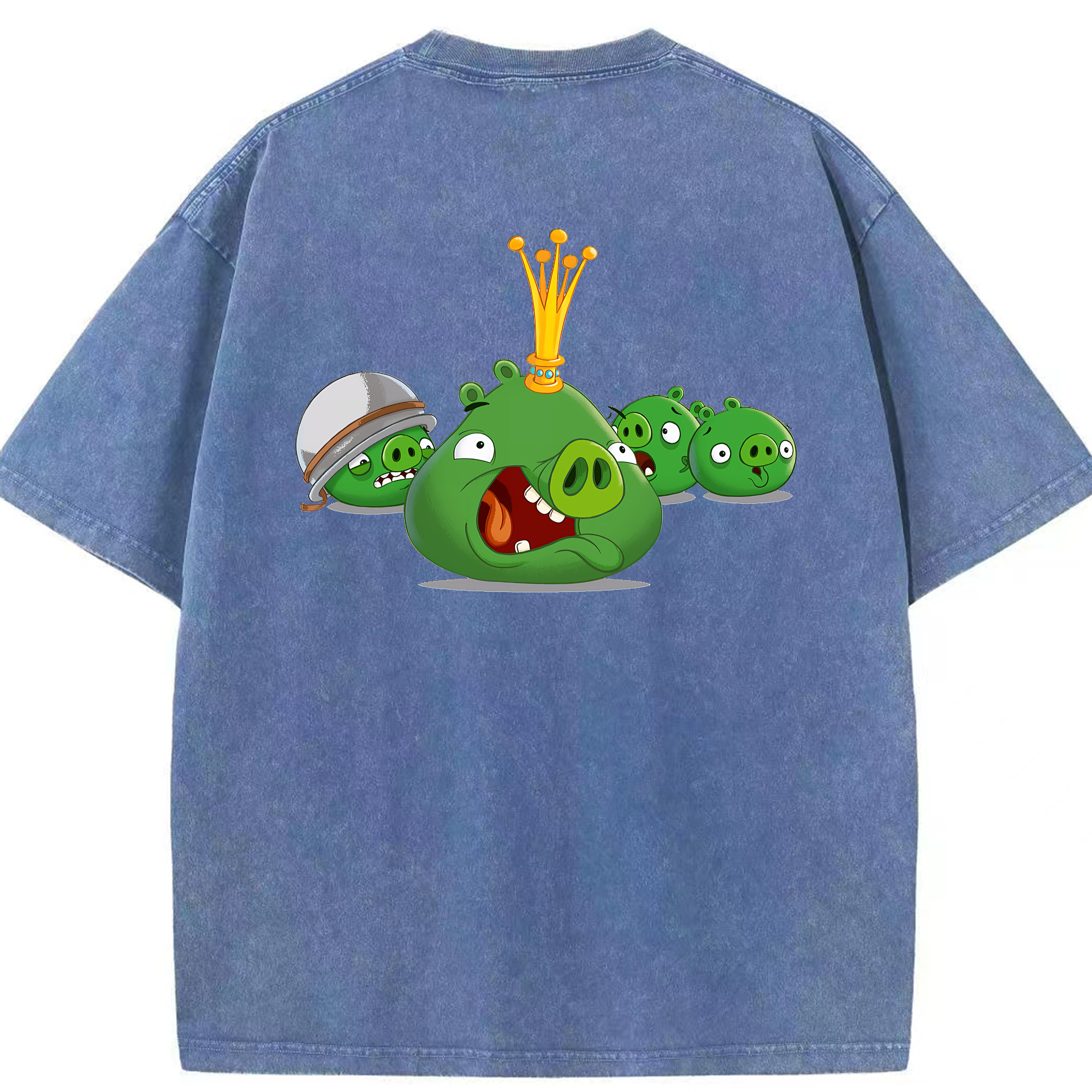 （画像用） Angry Birds アングリーバード 綿100% ヴィンテージ風 半袖Tシャツ（背面プリント）