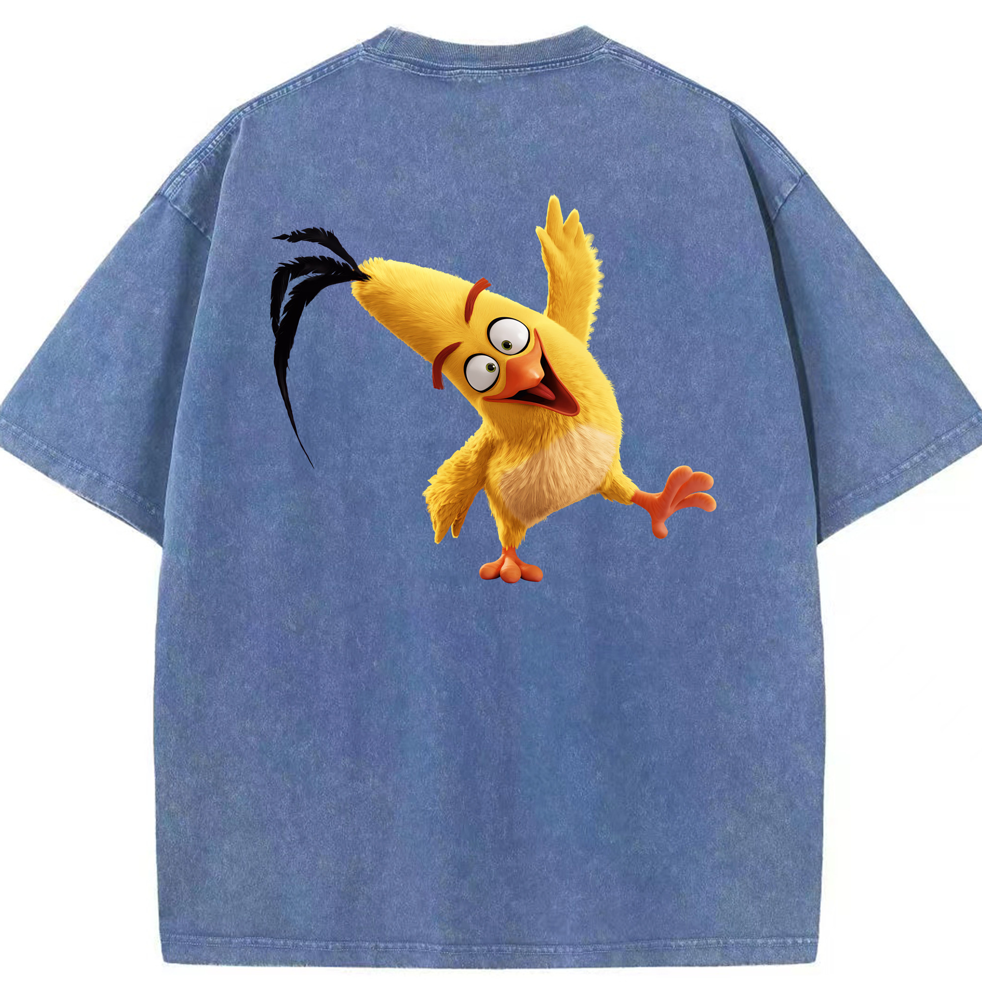 （画像用） Angry Birds アングリーバード 綿100% ヴィンテージ風 半袖Tシャツ（背面プリント）