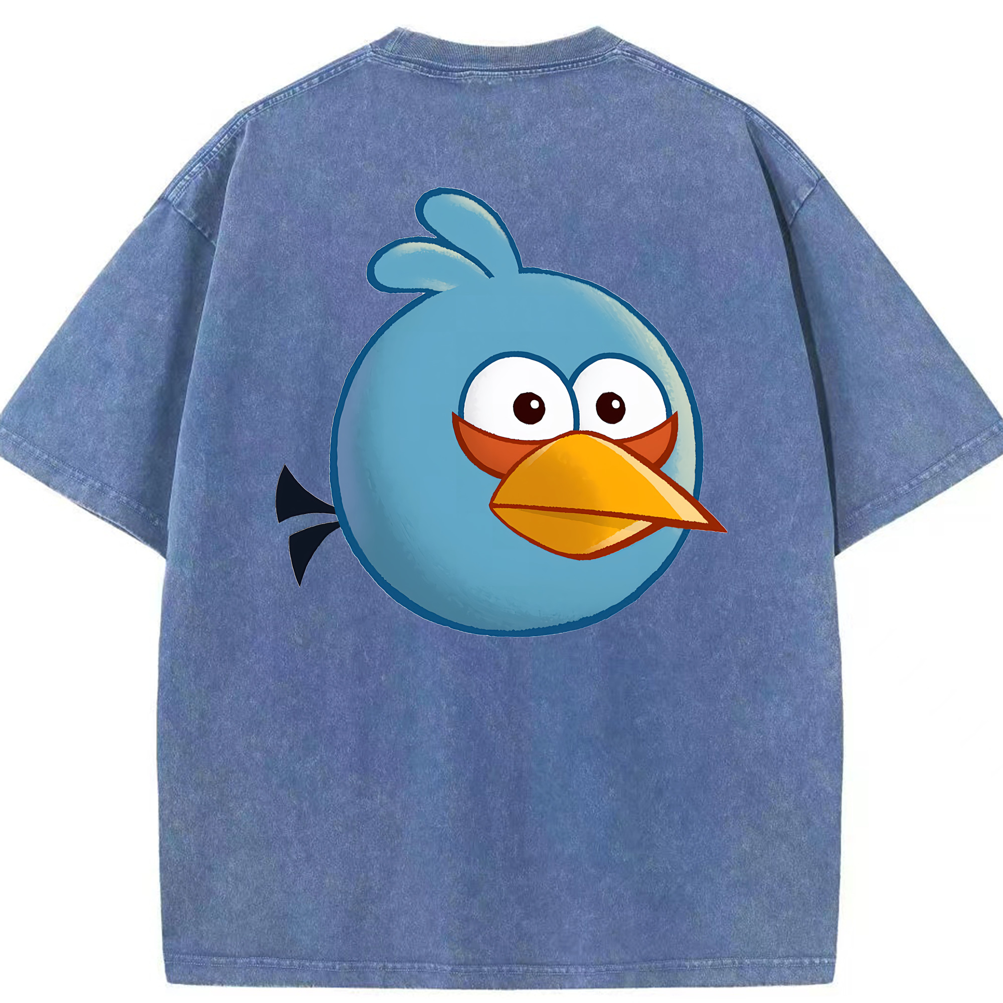 （画像用） Angry Birds アングリーバード 綿100% ヴィンテージ風 半袖Tシャツ（背面プリント）