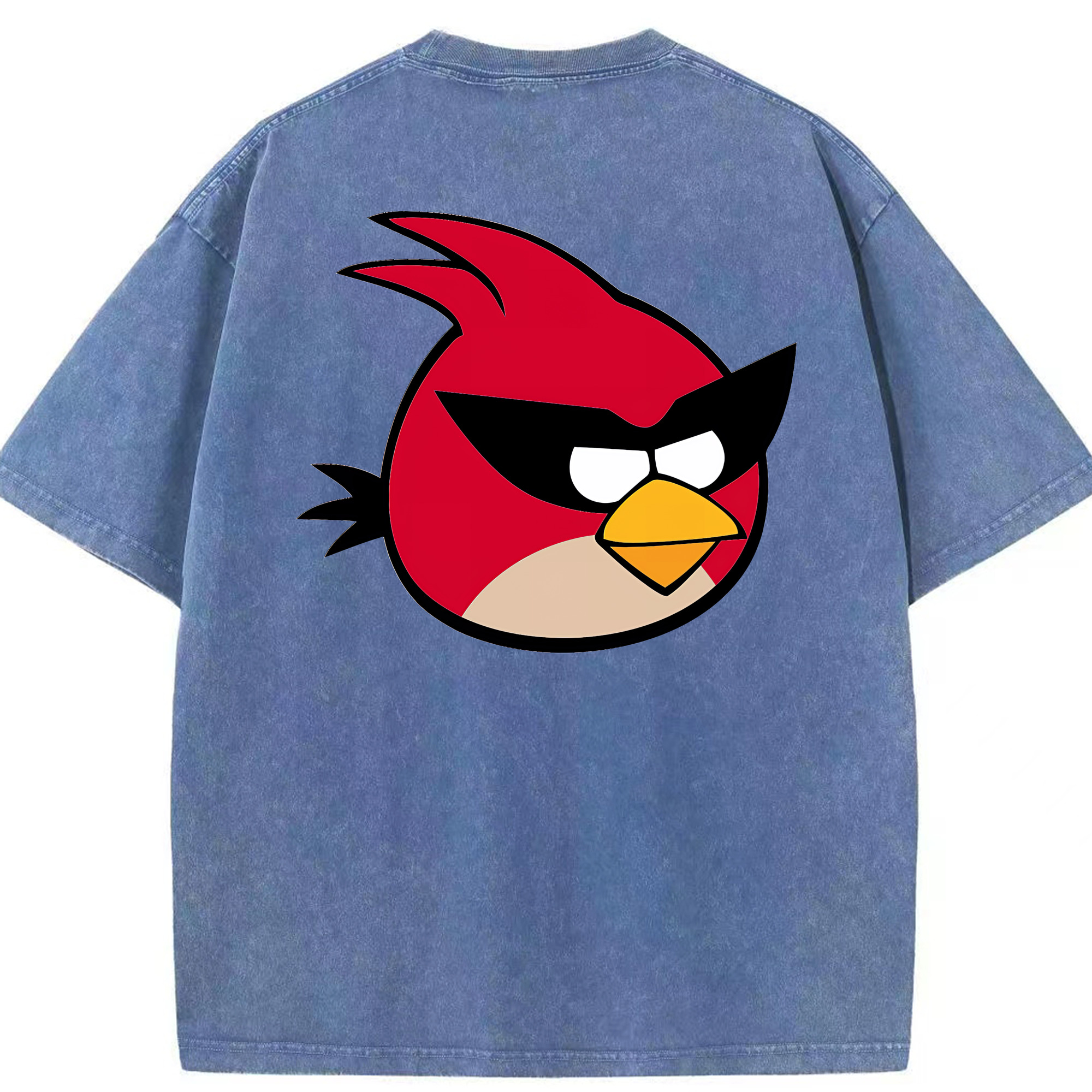 （画像用） Angry Birds アングリーバード 綿100% ヴィンテージ風 半袖Tシャツ（背面プリント）