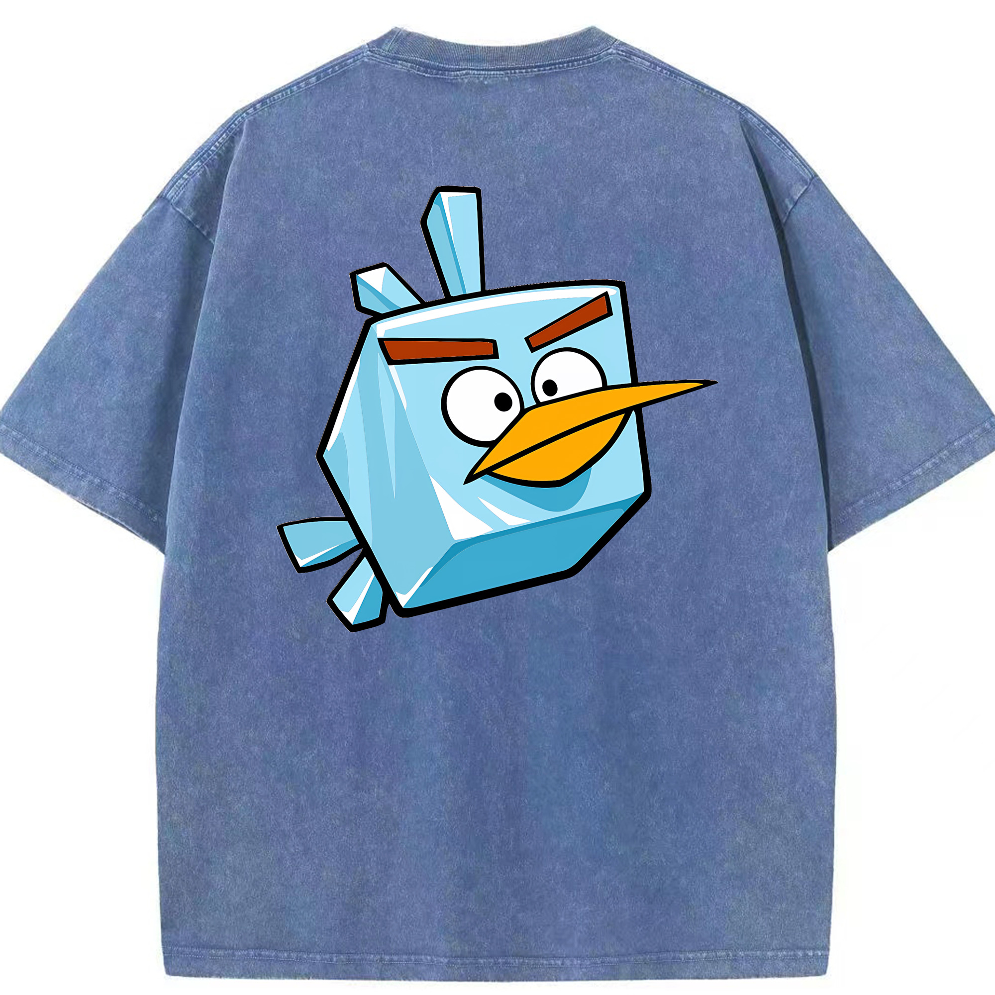 （画像用） Angry Birds アングリーバード 綿100% ヴィンテージ風 半袖Tシャツ（背面プリント）