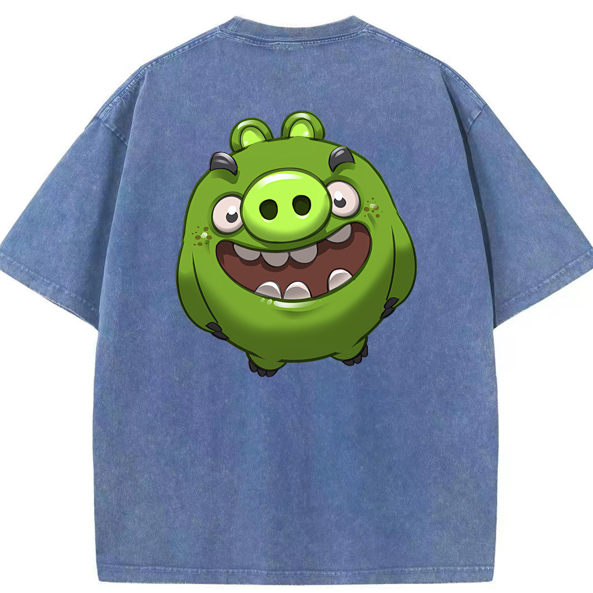 （画像用） Angry Birds アングリーバード 綿100% ヴィンテージ風 半袖Tシャツ（背面プリント）