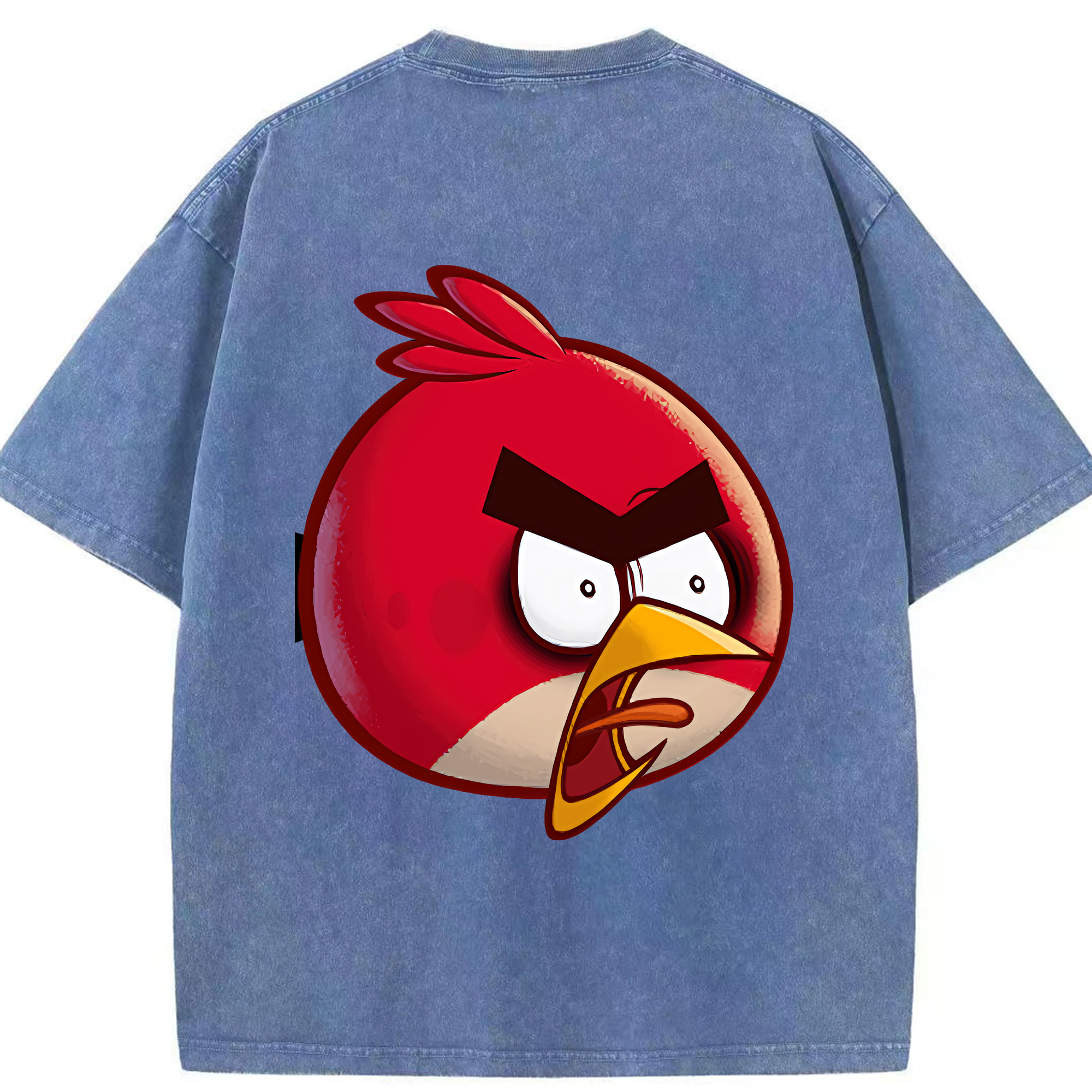 （画像用） Angry Birds アングリーバード 綿100% ヴィンテージ風 半袖Tシャツ（背面プリント）