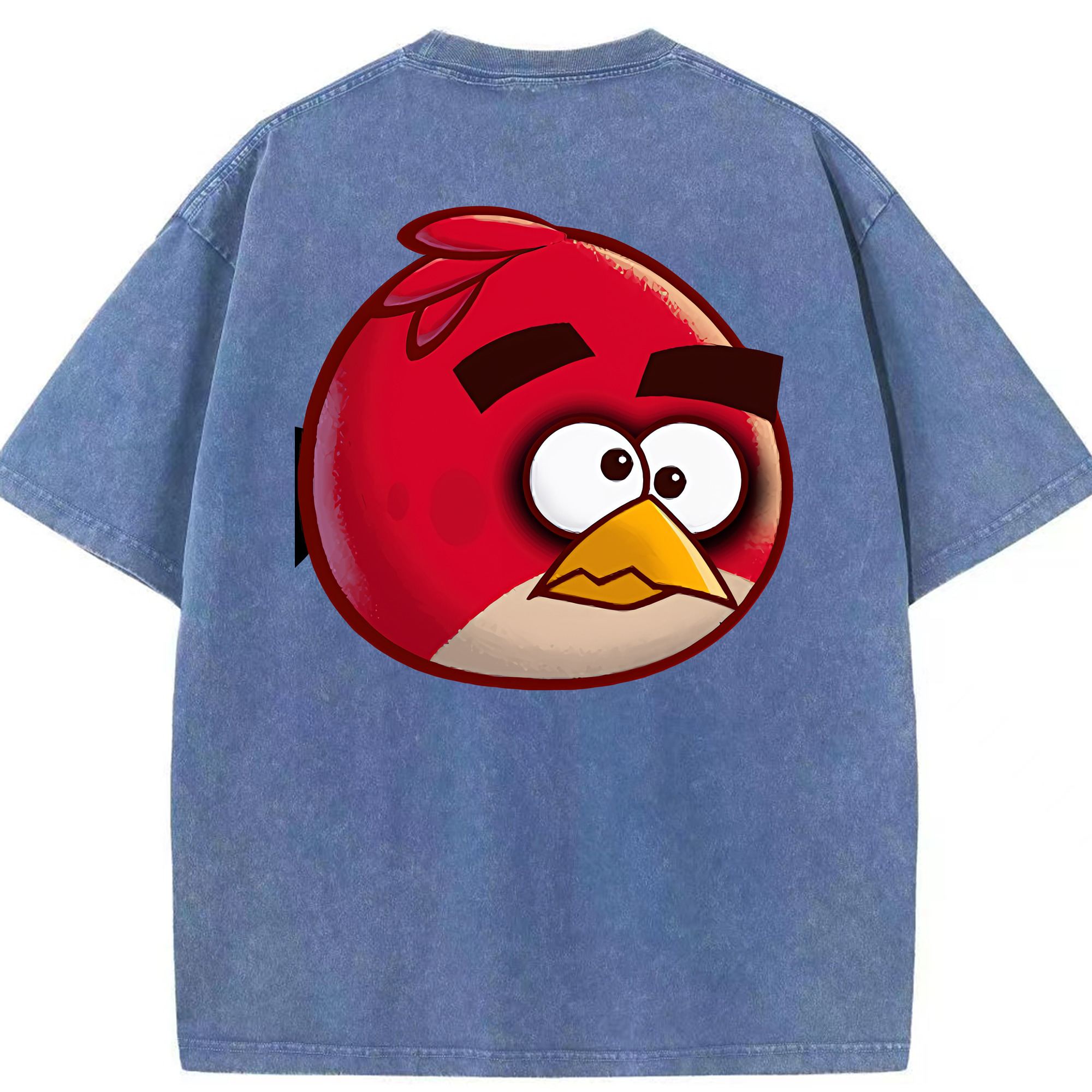 （画像用） Angry Birds アングリーバード 綿100% ヴィンテージ風 半袖Tシャツ（背面プリント）