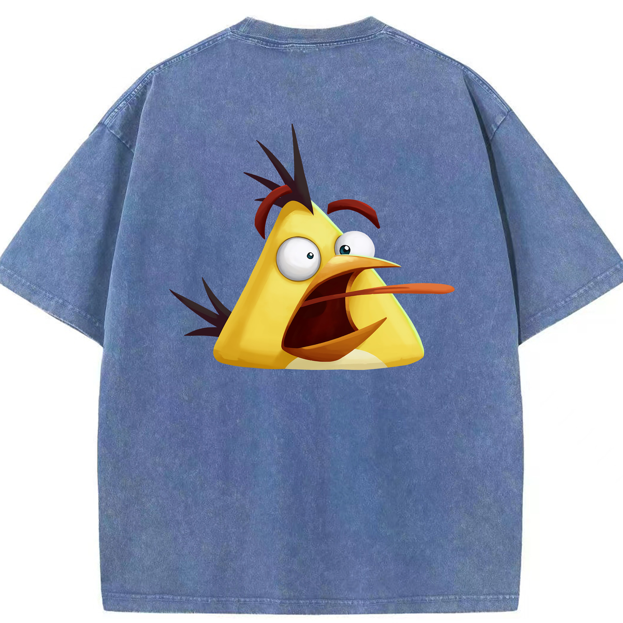 （画像用） Angry Birds アングリーバード 綿100% ヴィンテージ風 半袖Tシャツ（背面プリント）