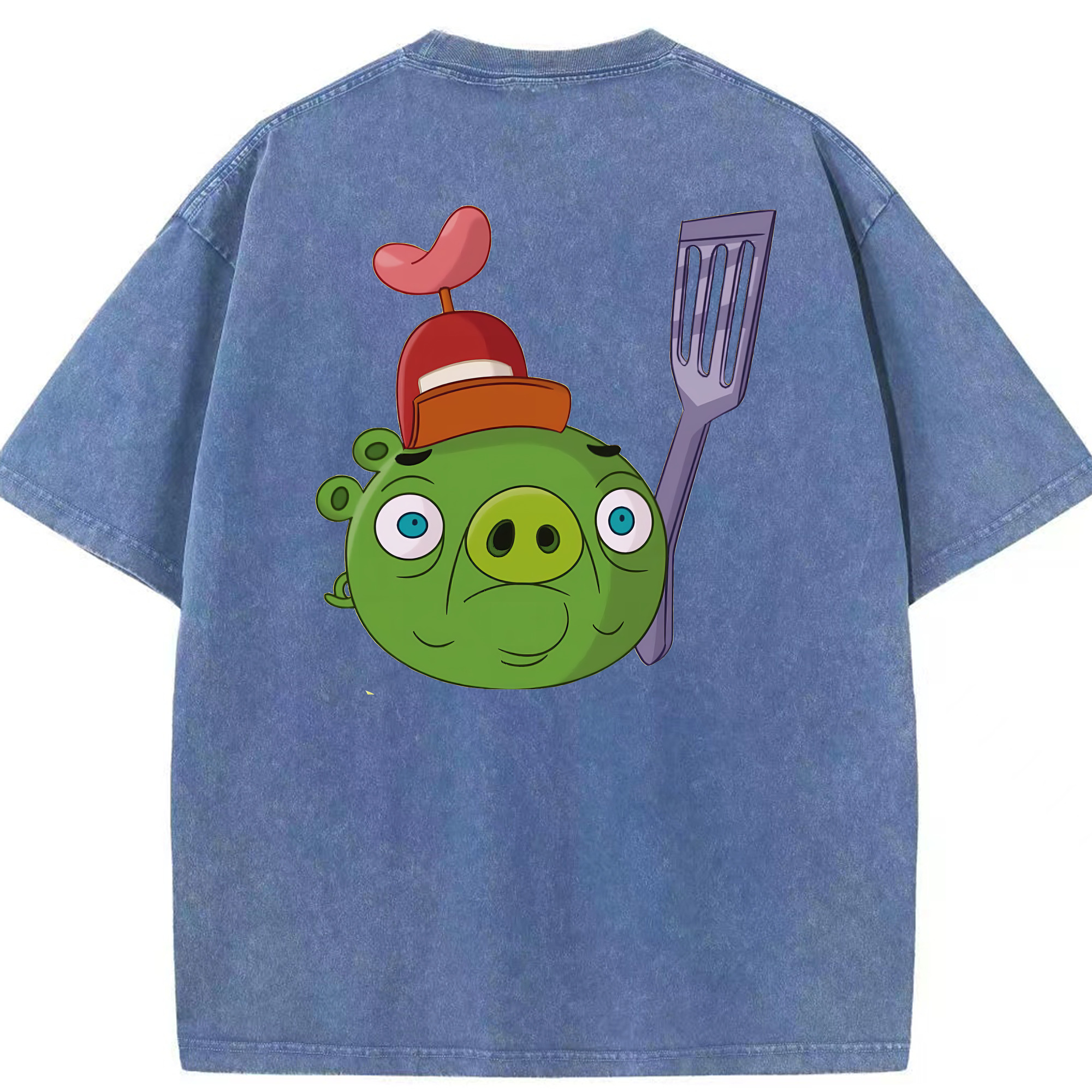 （画像用） Angry Birds アングリーバード 綿100% ヴィンテージ風 半袖Tシャツ（背面プリント）
