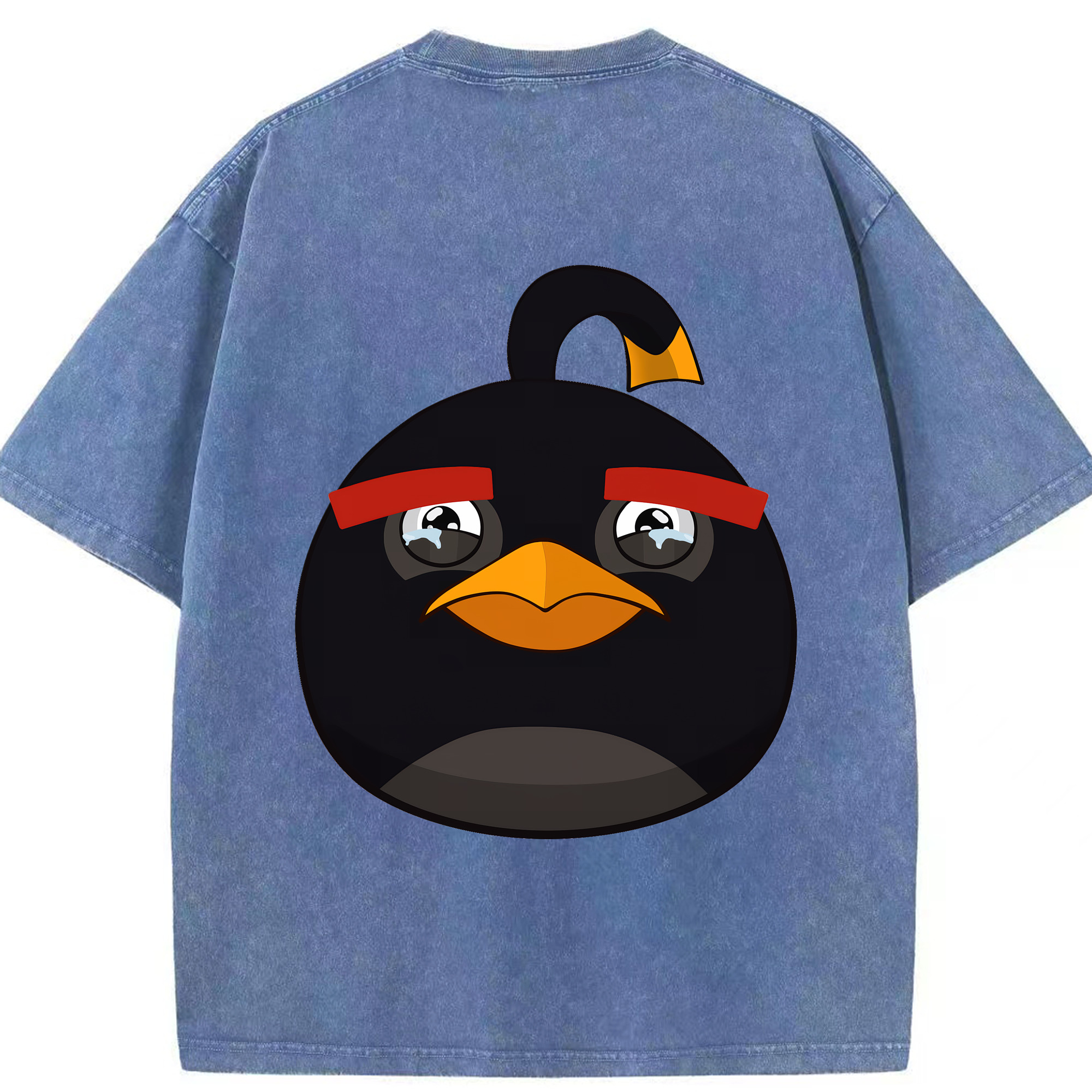 （画像用） Angry Birds アングリーバード 綿100% ヴィンテージ風 半袖Tシャツ（背面プリント）