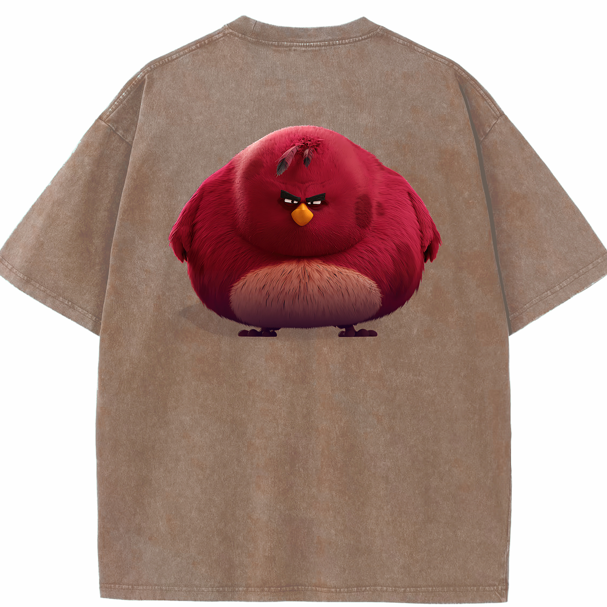 （画像用） Angry Birds アングリーバード 綿100% ヴィンテージ風 半袖Tシャツ（背面プリント）