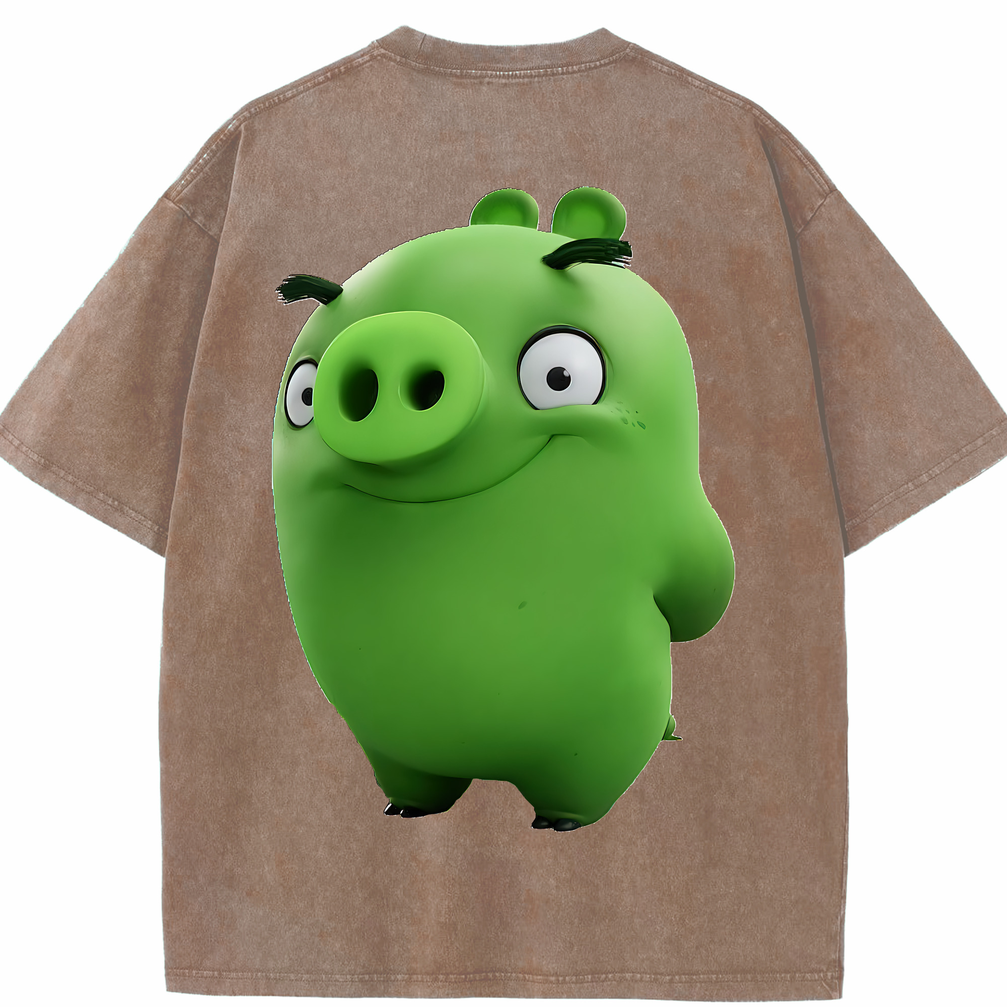 （画像用） Angry Birds アングリーバード 綿100% ヴィンテージ風 半袖Tシャツ（背面プリント）