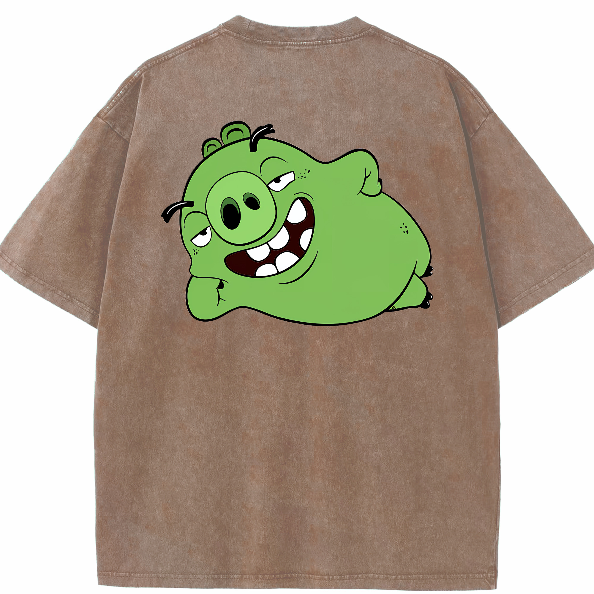 （画像用） Angry Birds アングリーバード 綿100% ヴィンテージ風 半袖Tシャツ（背面プリント）