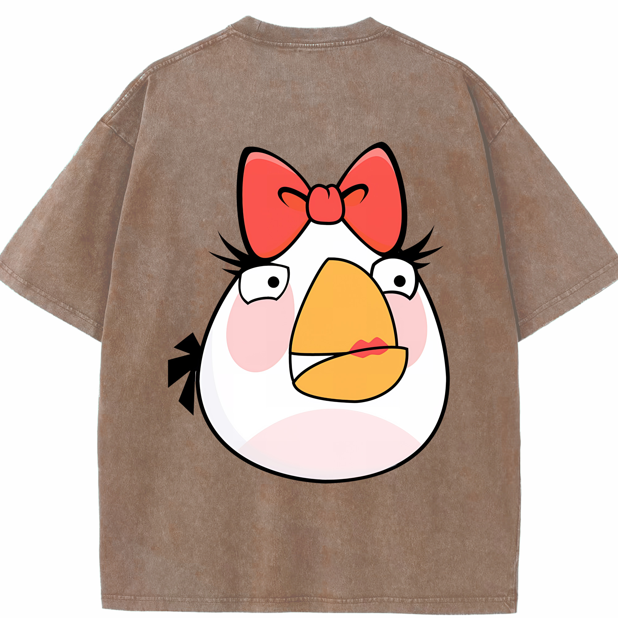 （画像用） Angry Birds アングリーバード 綿100% ヴィンテージ風 半袖Tシャツ（背面プリント）