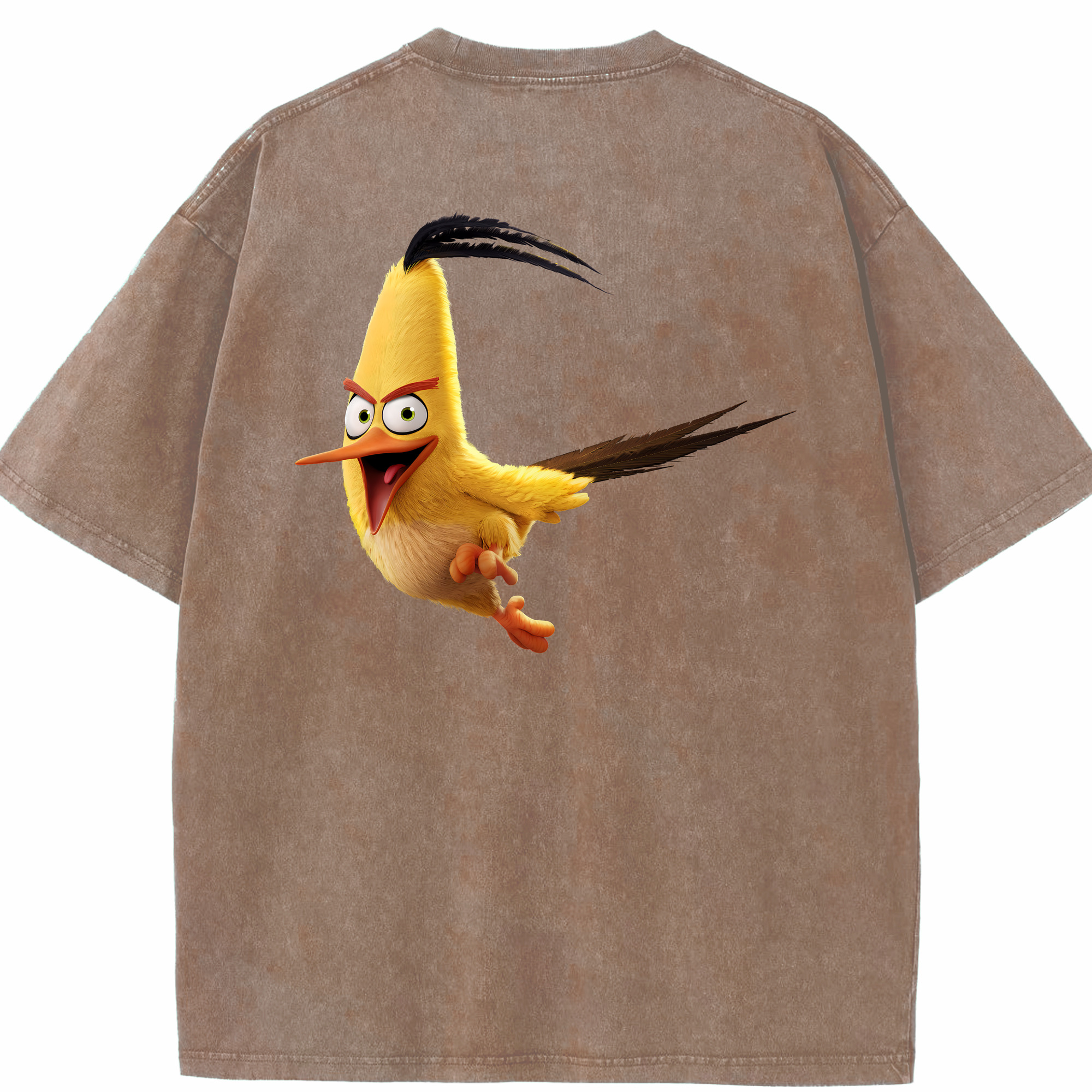 （画像用） Angry Birds アングリーバード 綿100% ヴィンテージ風 半袖Tシャツ（背面プリント）