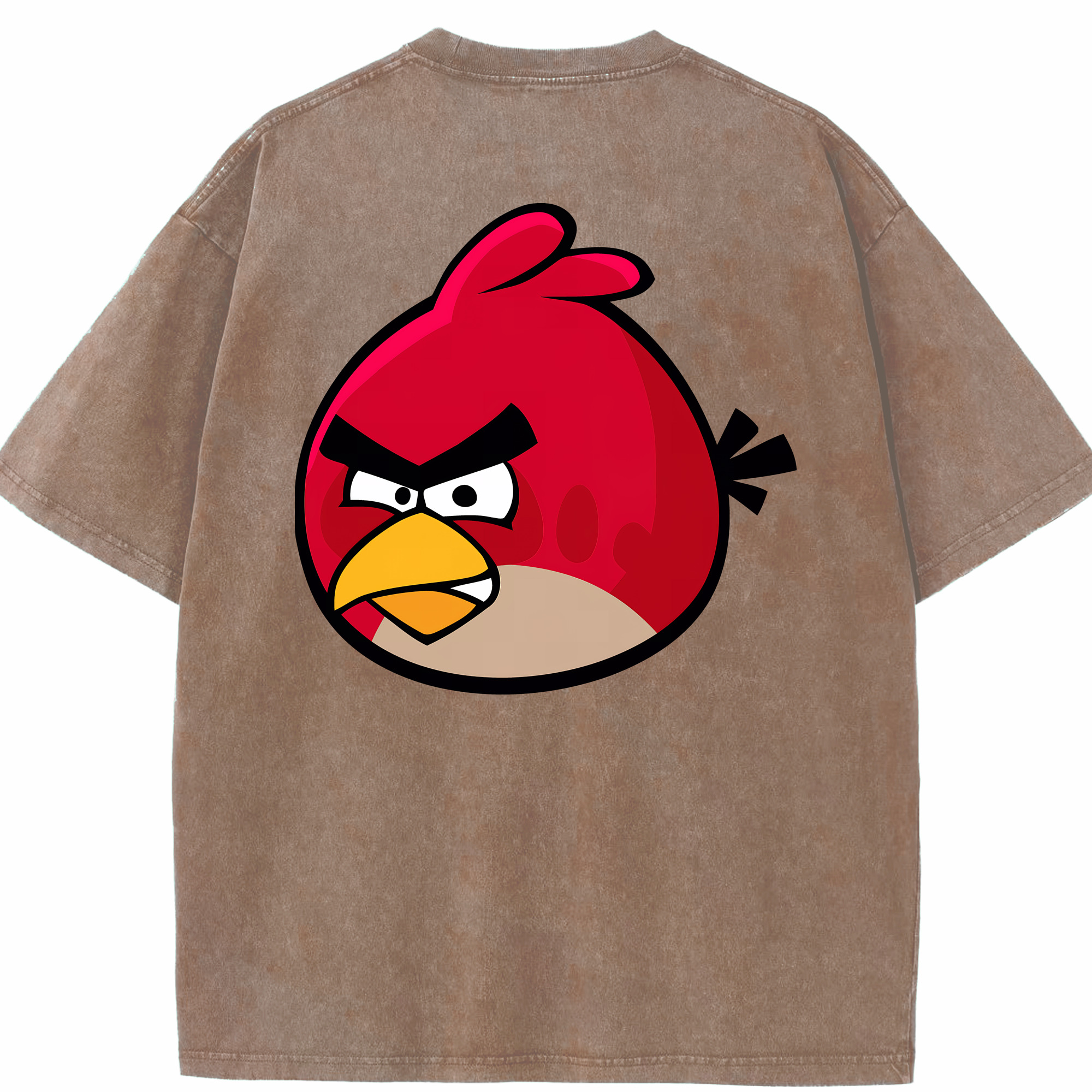 （画像用） Angry Birds アングリーバード 綿100% ヴィンテージ風 半袖Tシャツ（背面プリント）