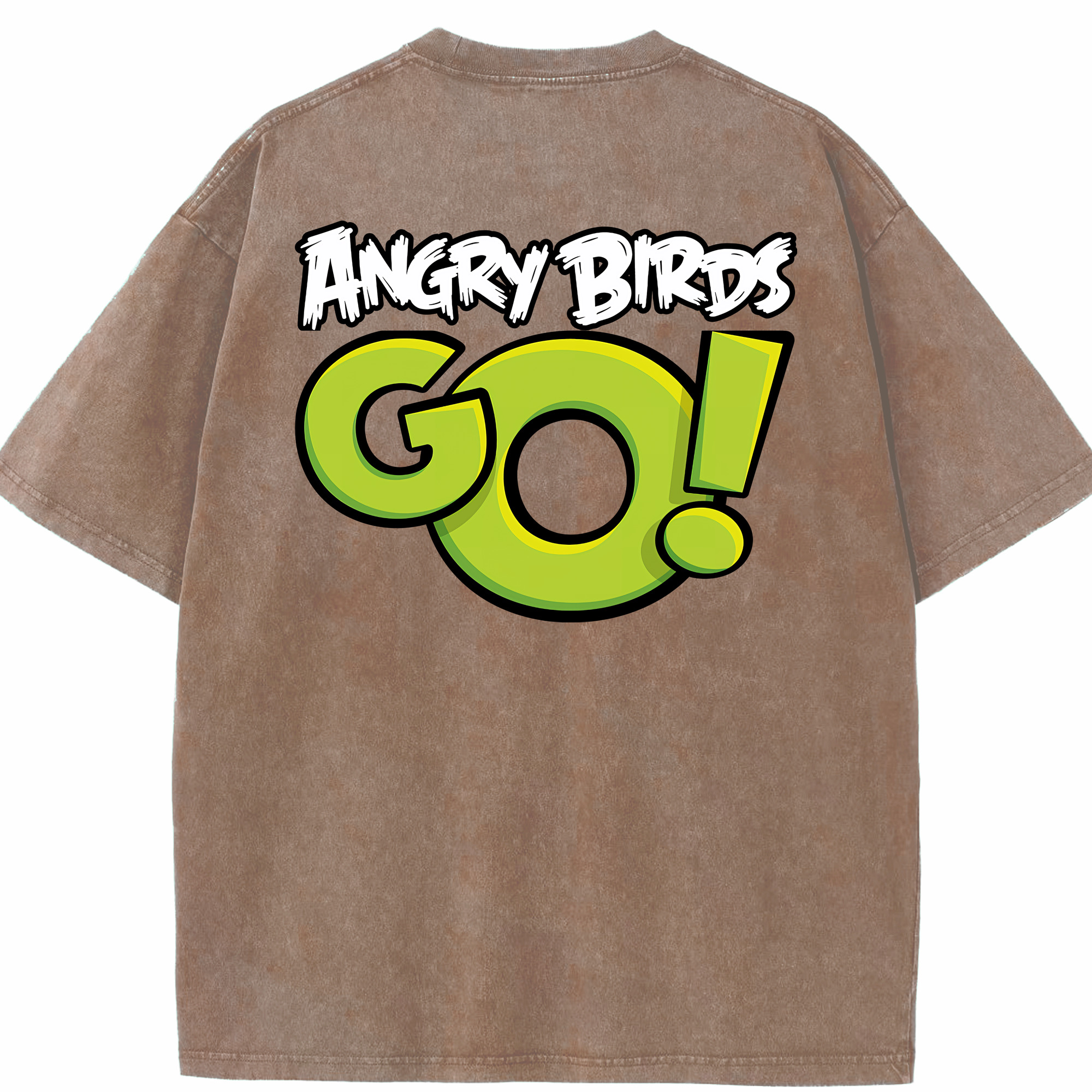 （画像用） Angry Birds アングリーバード 綿100% ヴィンテージ風 半袖Tシャツ（背面プリント）