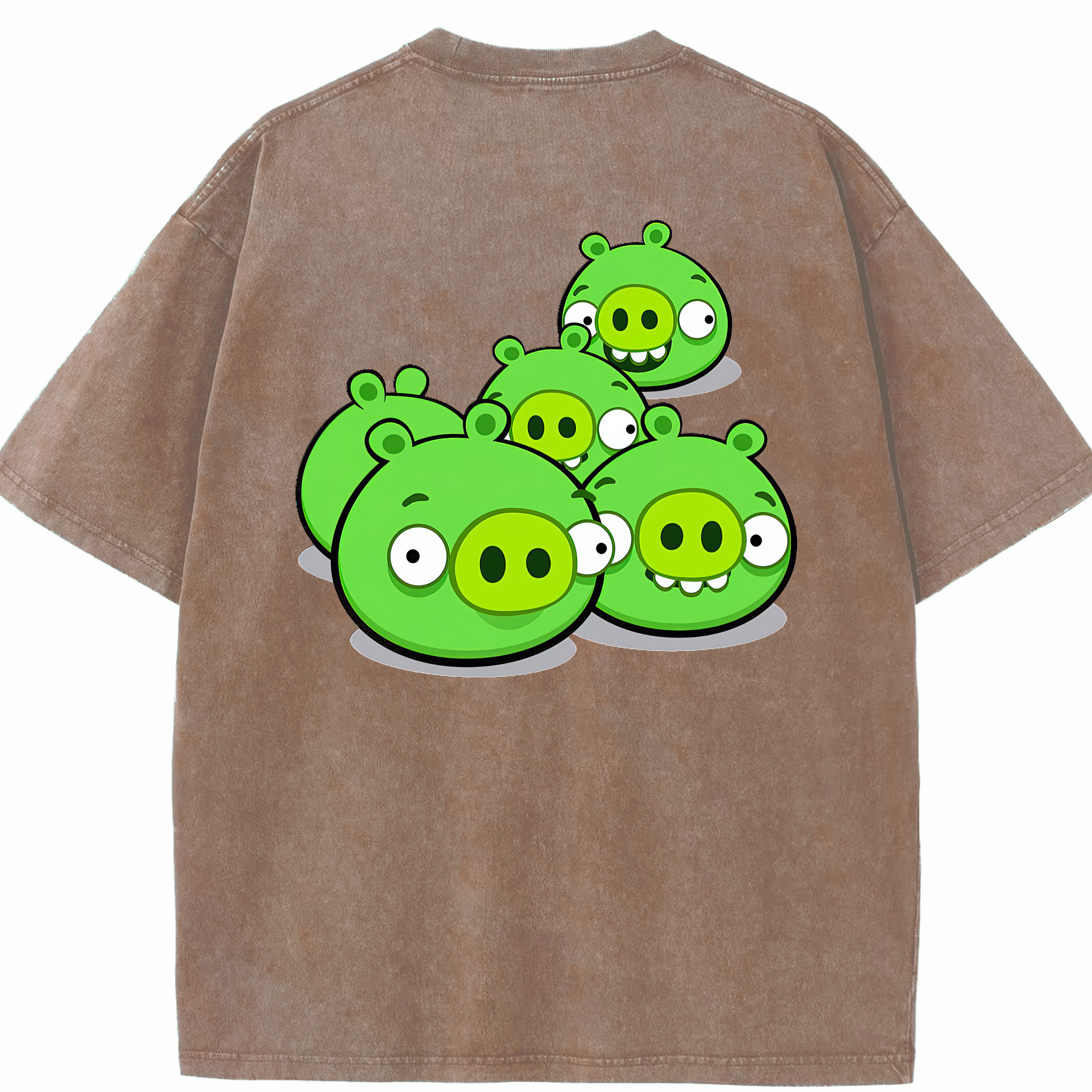 （画像用） Angry Birds アングリーバード 綿100% ヴィンテージ風 半袖Tシャツ（背面プリント）