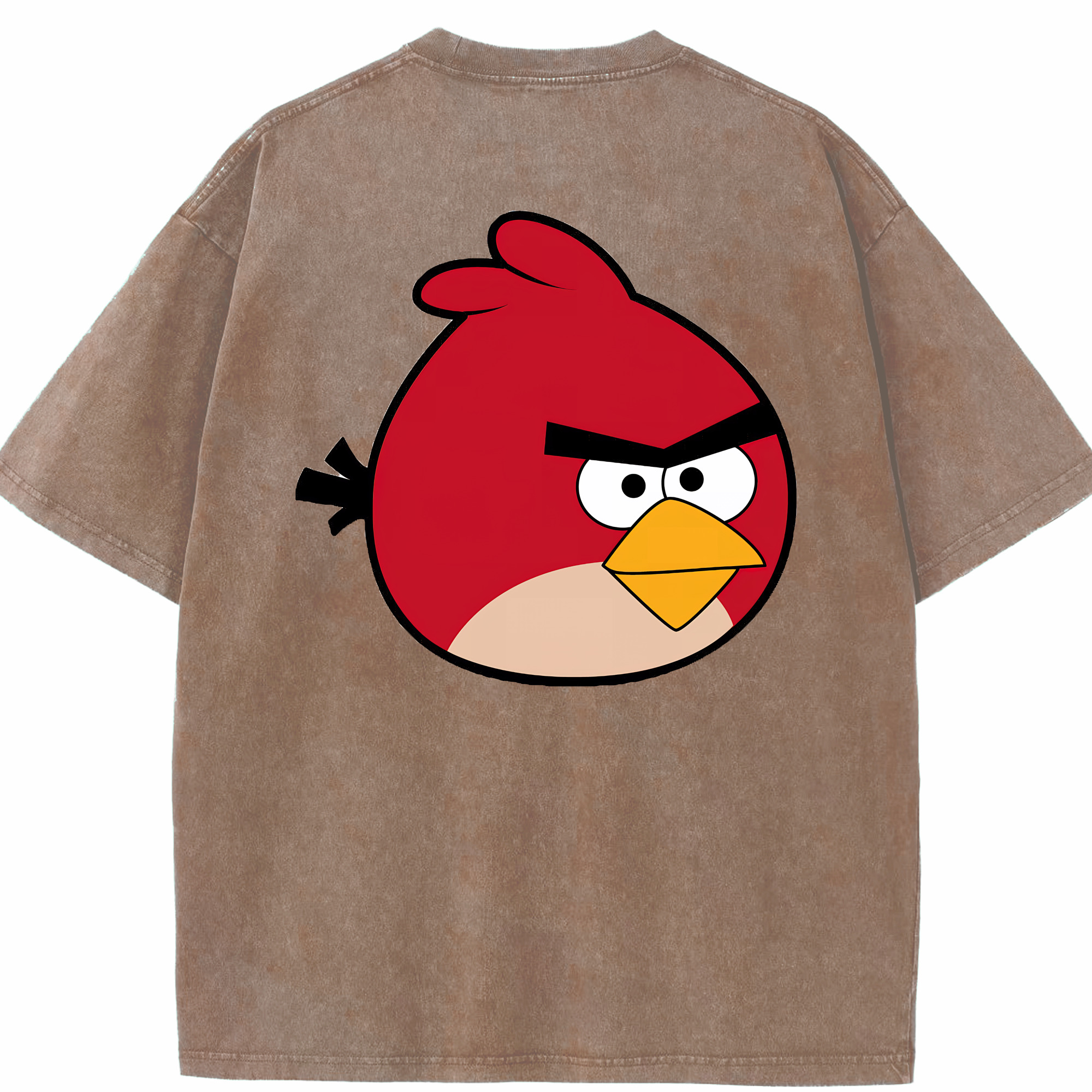 （画像用） Angry Birds アングリーバード 綿100% ヴィンテージ風 半袖Tシャツ（背面プリント）