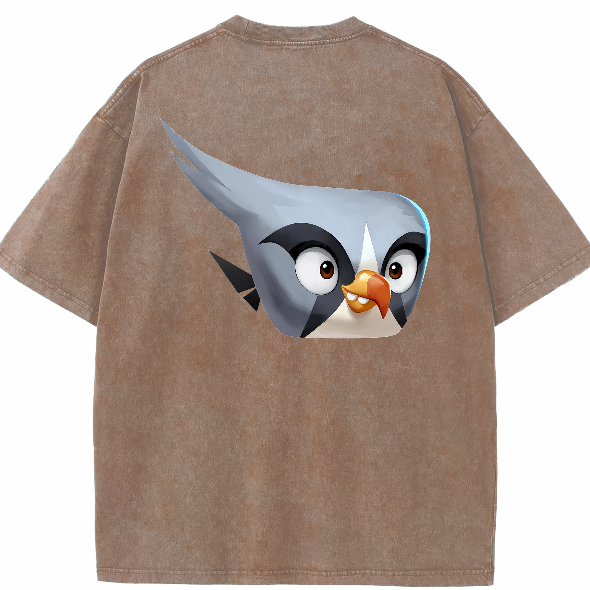 （画像用） Angry Birds アングリーバード 綿100% ヴィンテージ風 半袖Tシャツ（背面プリント）