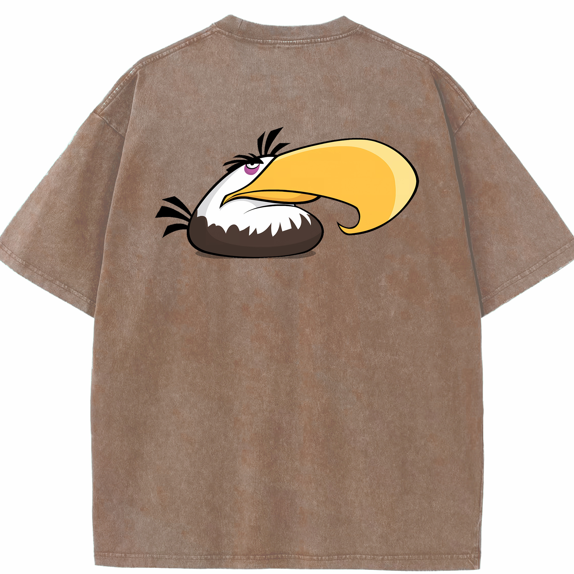 （画像用） Angry Birds アングリーバード 綿100% ヴィンテージ風 半袖Tシャツ（背面プリント）