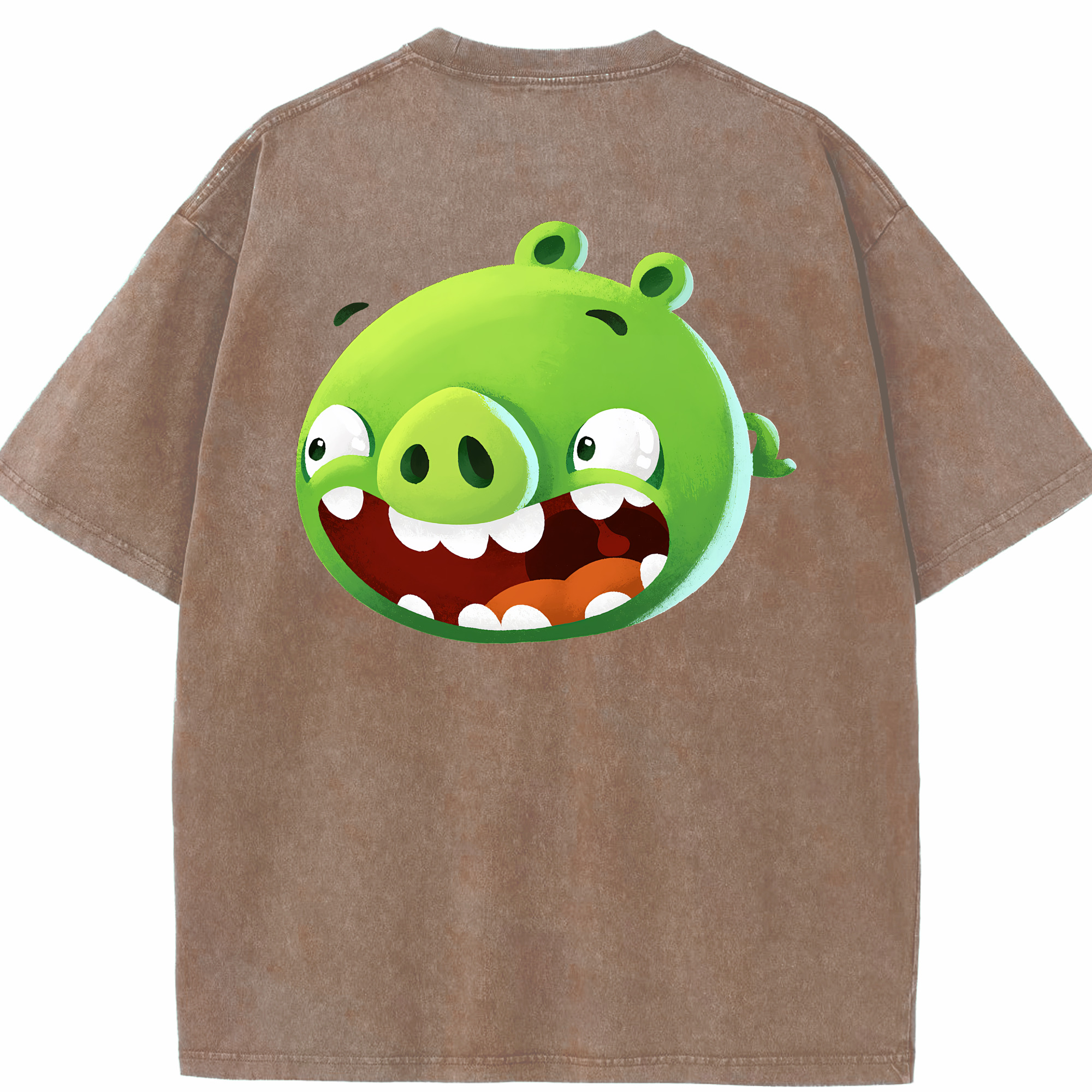 （画像用） Angry Birds アングリーバード 綿100% ヴィンテージ風 半袖Tシャツ（背面プリント）