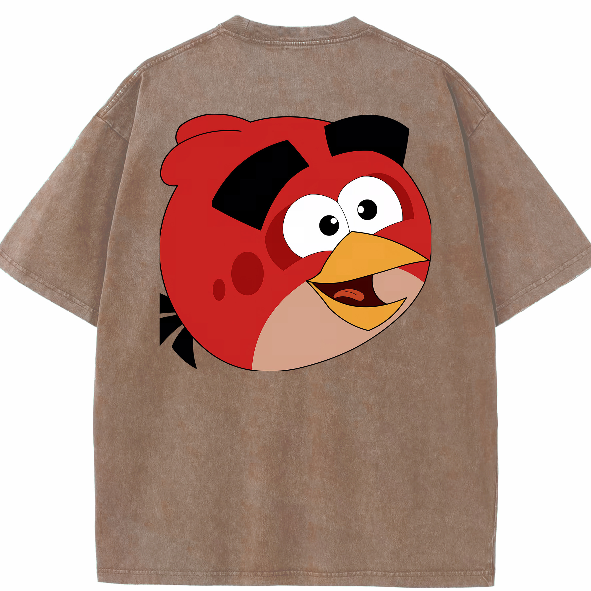（画像用） Angry Birds アングリーバード 綿100% ヴィンテージ風 半袖Tシャツ（背面プリント）