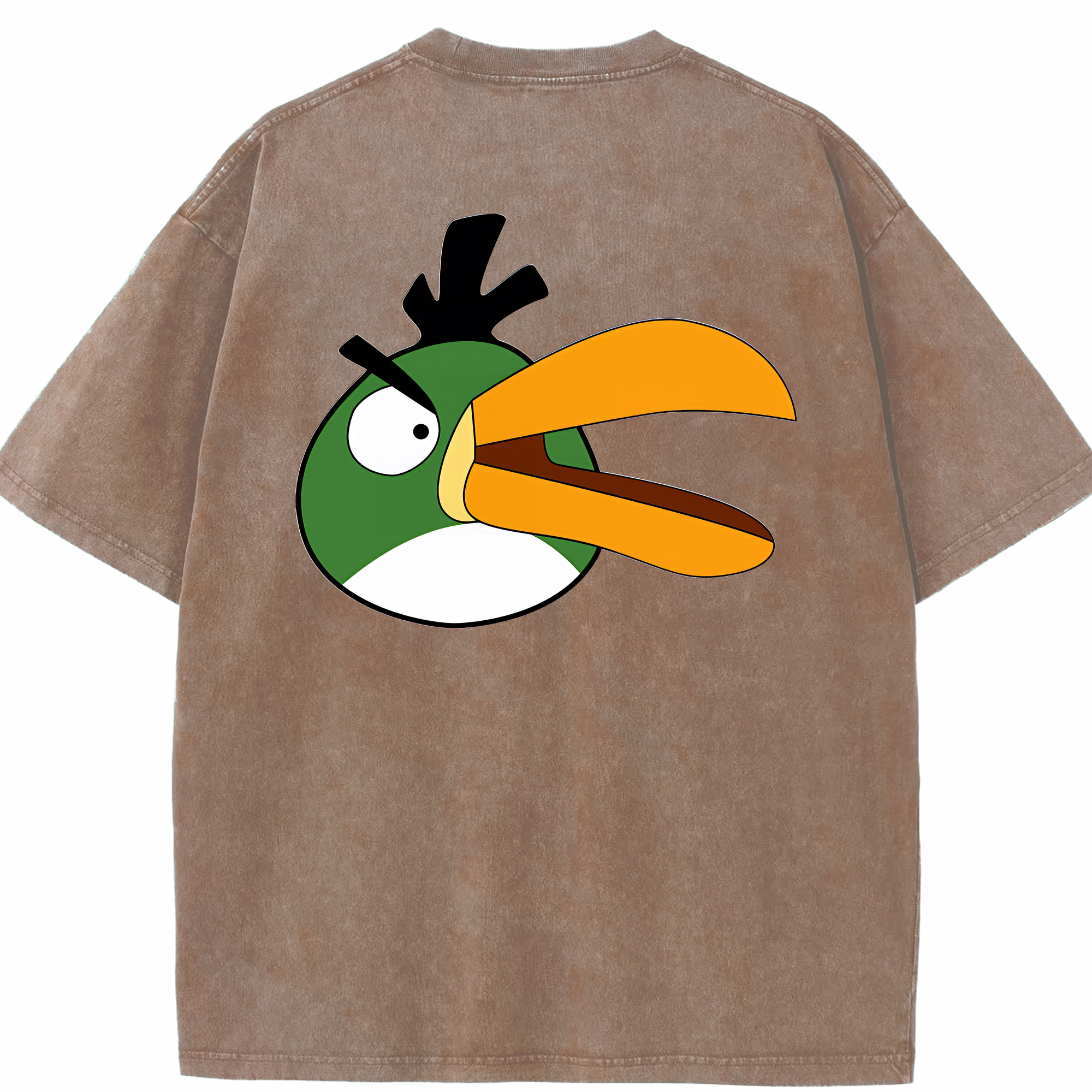 （画像用） Angry Birds アングリーバード 綿100% ヴィンテージ風 半袖Tシャツ（背面プリント）