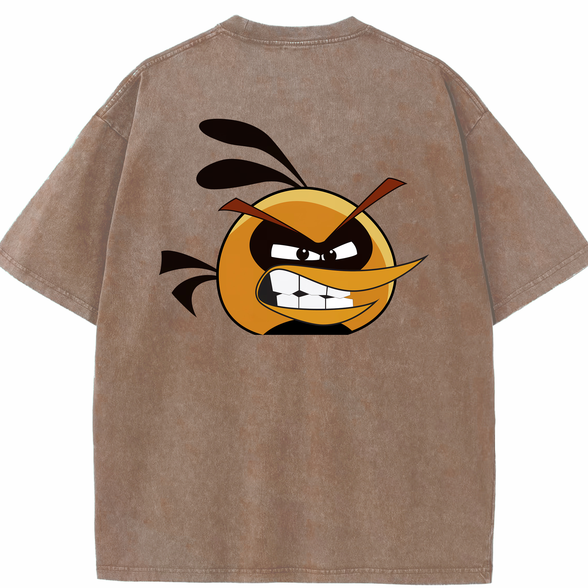 （画像用） Angry Birds アングリーバード 綿100% ヴィンテージ風 半袖Tシャツ（背面プリント）