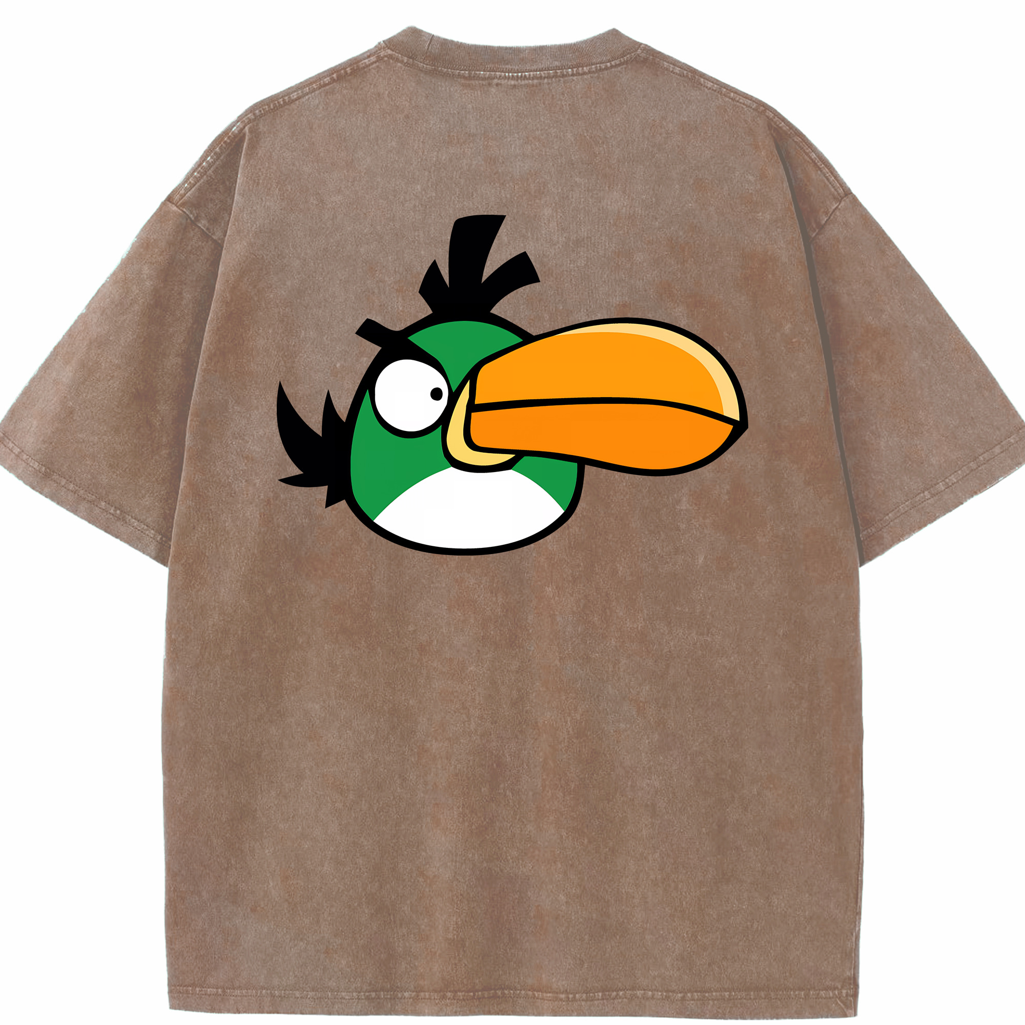 （画像用） Angry Birds アングリーバード 綿100% ヴィンテージ風 半袖Tシャツ（背面プリント）