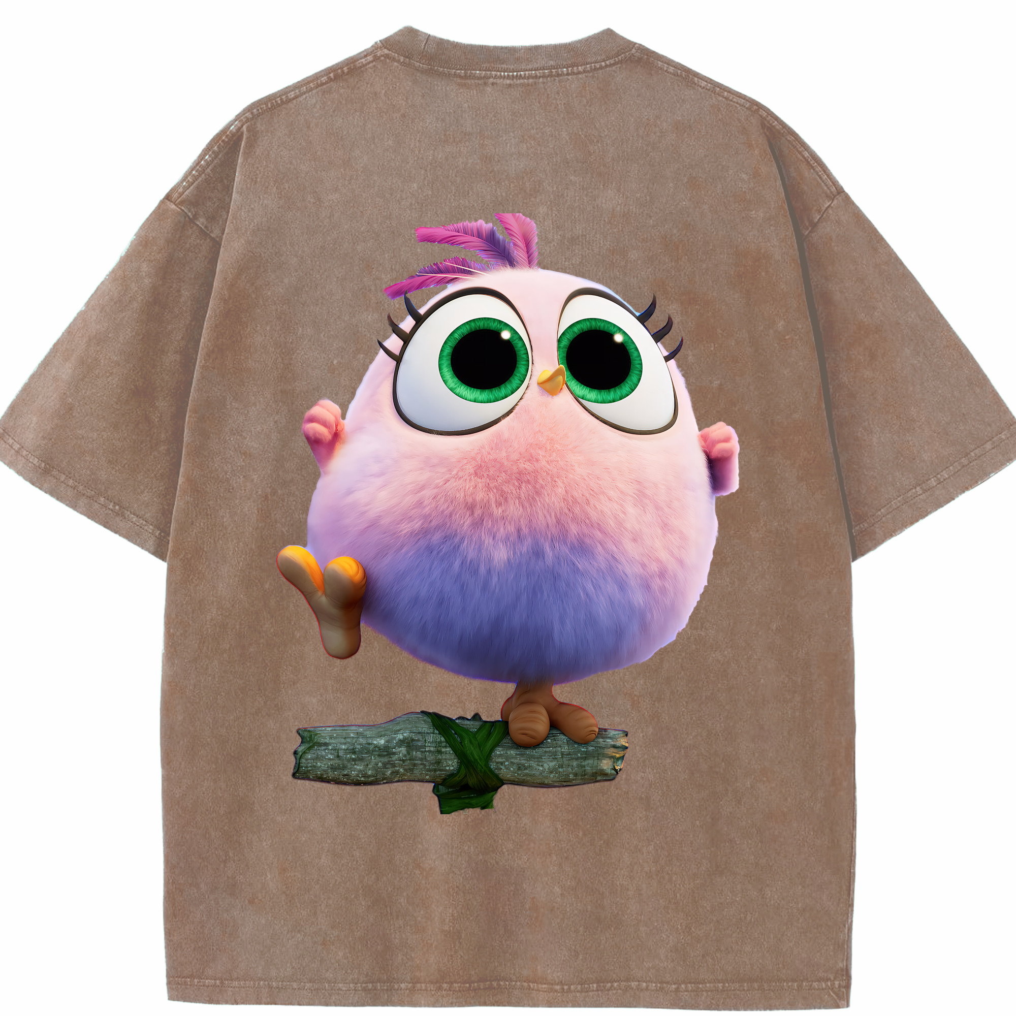（画像用） Angry Birds アングリーバード 綿100% ヴィンテージ風 半袖Tシャツ（背面プリント）