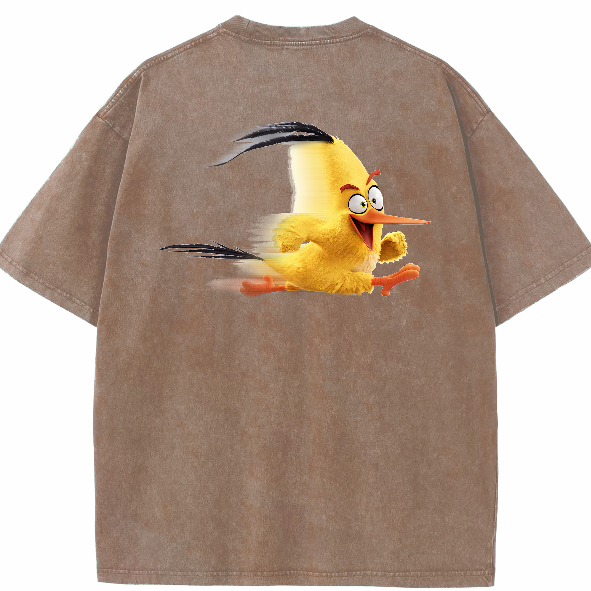 （画像用） Angry Birds アングリーバード 綿100% ヴィンテージ風 半袖Tシャツ（背面プリント）