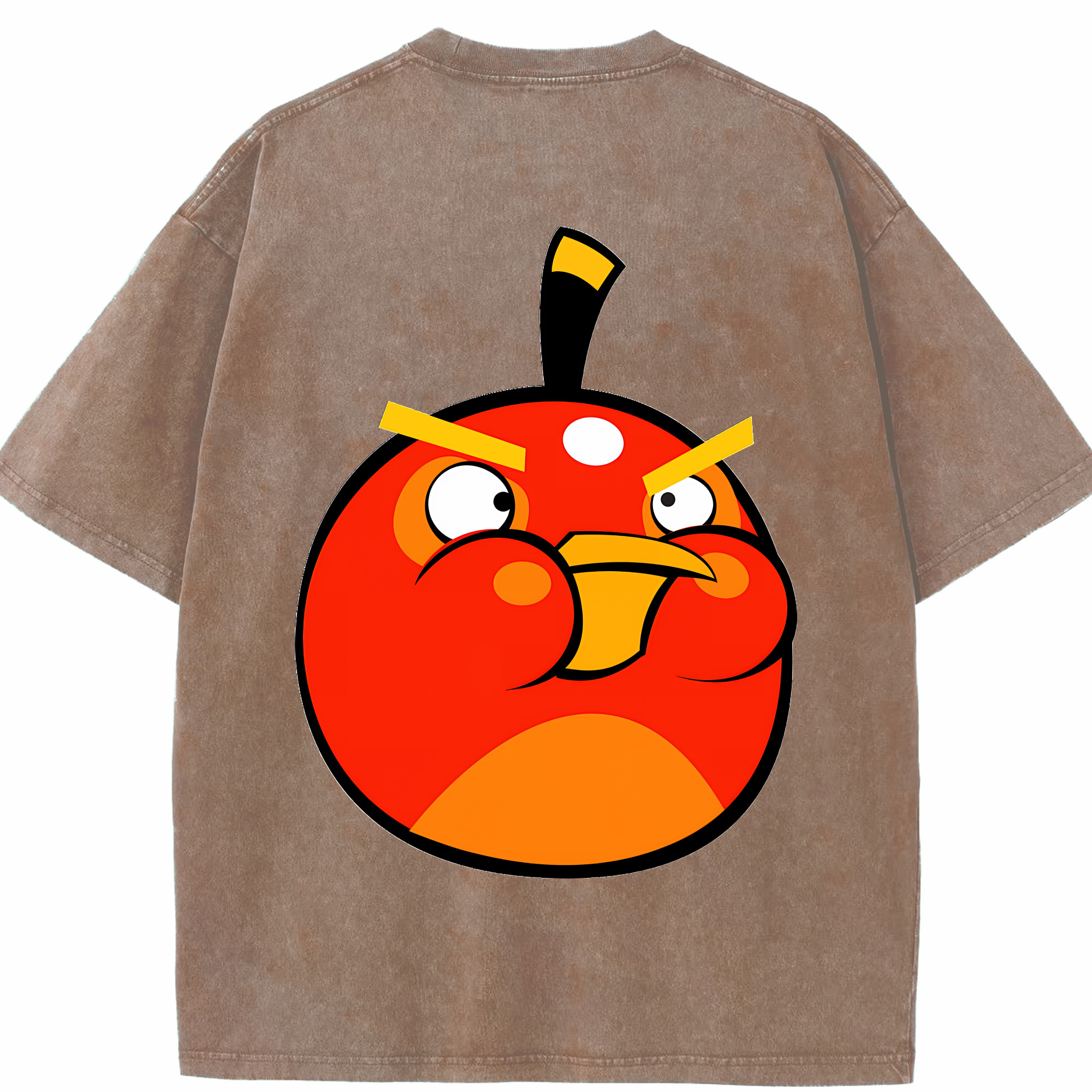 （画像用） Angry Birds アングリーバード 綿100% ヴィンテージ風 半袖Tシャツ（背面プリント）