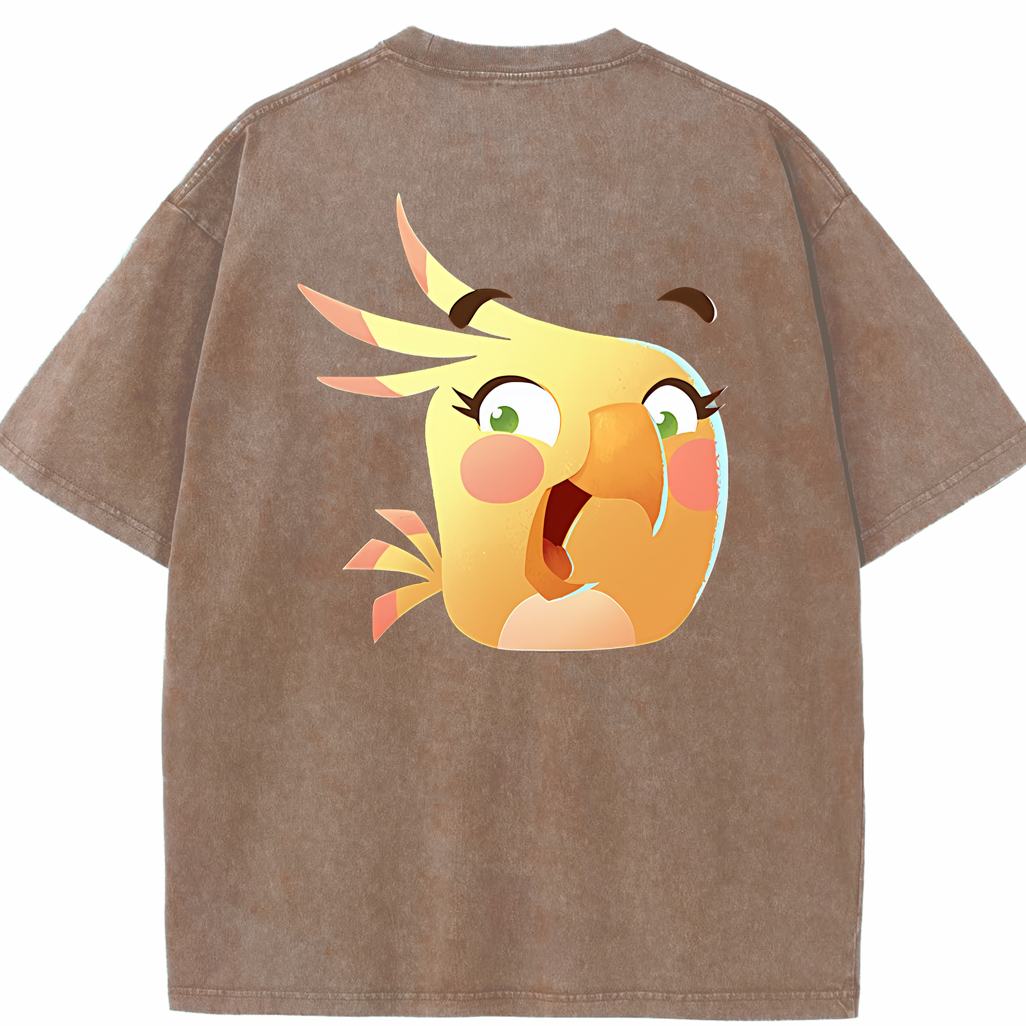 （画像用） Angry Birds アングリーバード 綿100% ヴィンテージ風 半袖Tシャツ（背面プリント）