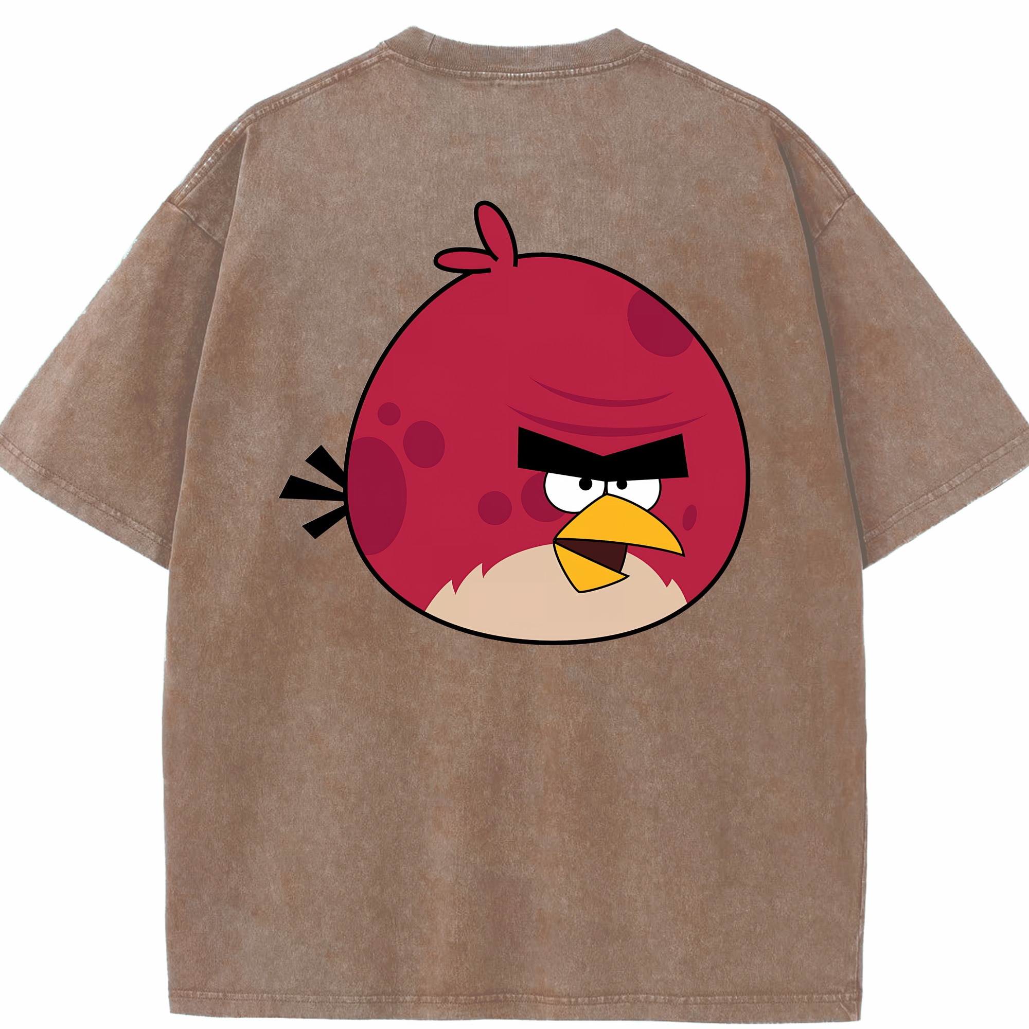（画像用） Angry Birds アングリーバード 綿100% ヴィンテージ風 半袖Tシャツ（背面プリント）