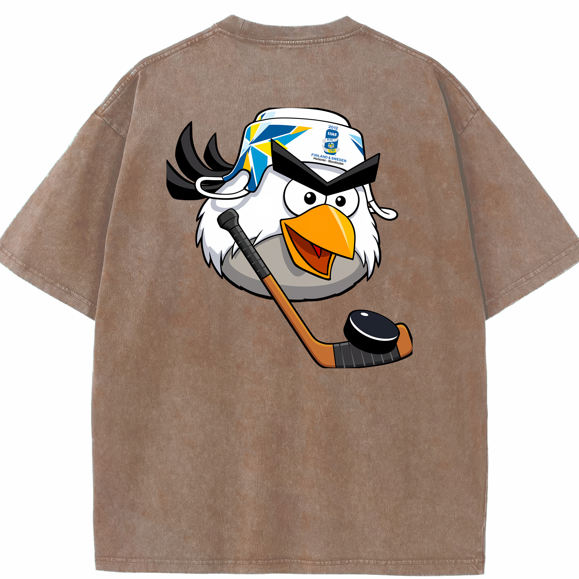 （画像用） Angry Birds アングリーバード 綿100% ヴィンテージ風 半袖Tシャツ（背面プリント）