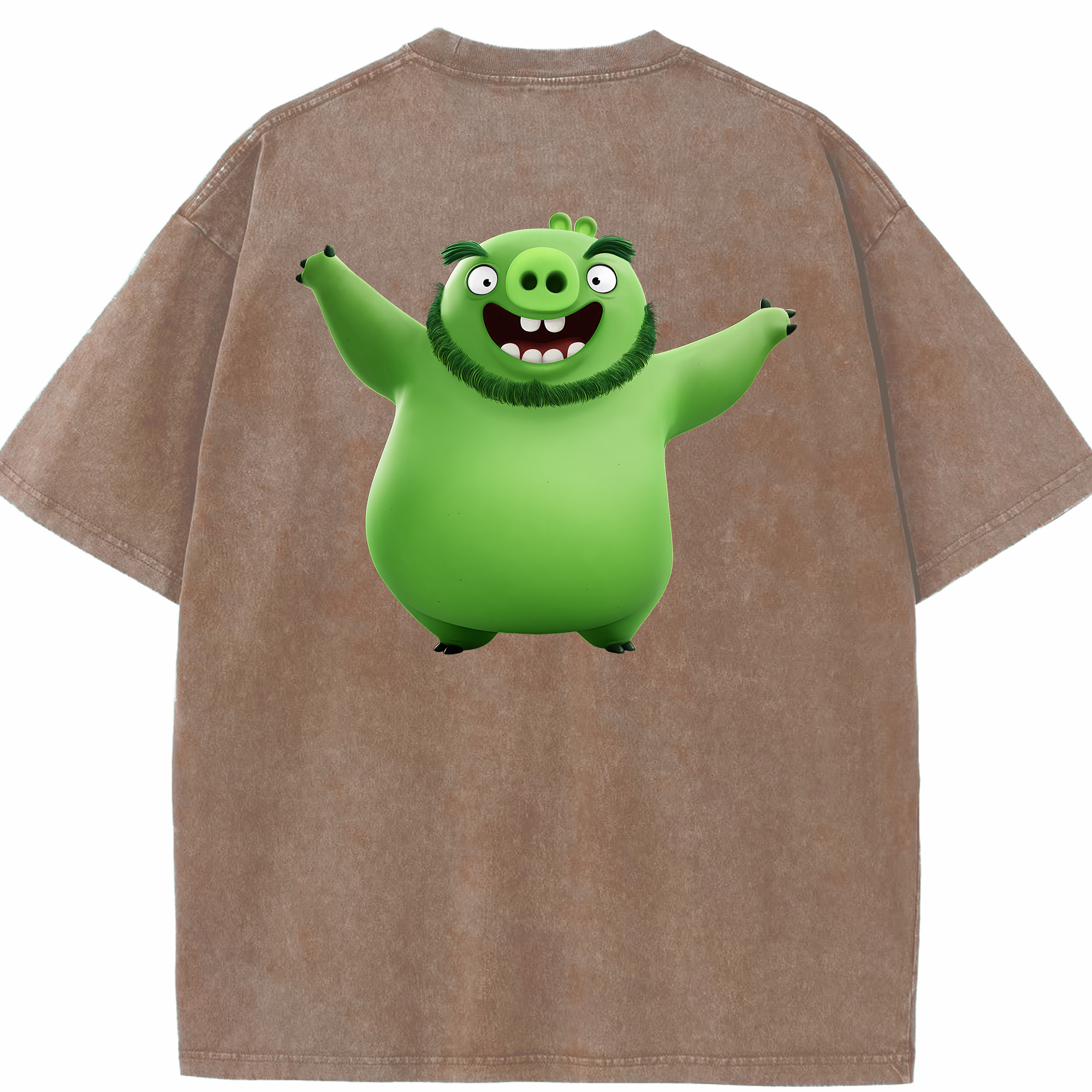 （画像用） Angry Birds アングリーバード 綿100% ヴィンテージ風 半袖Tシャツ（背面プリント）