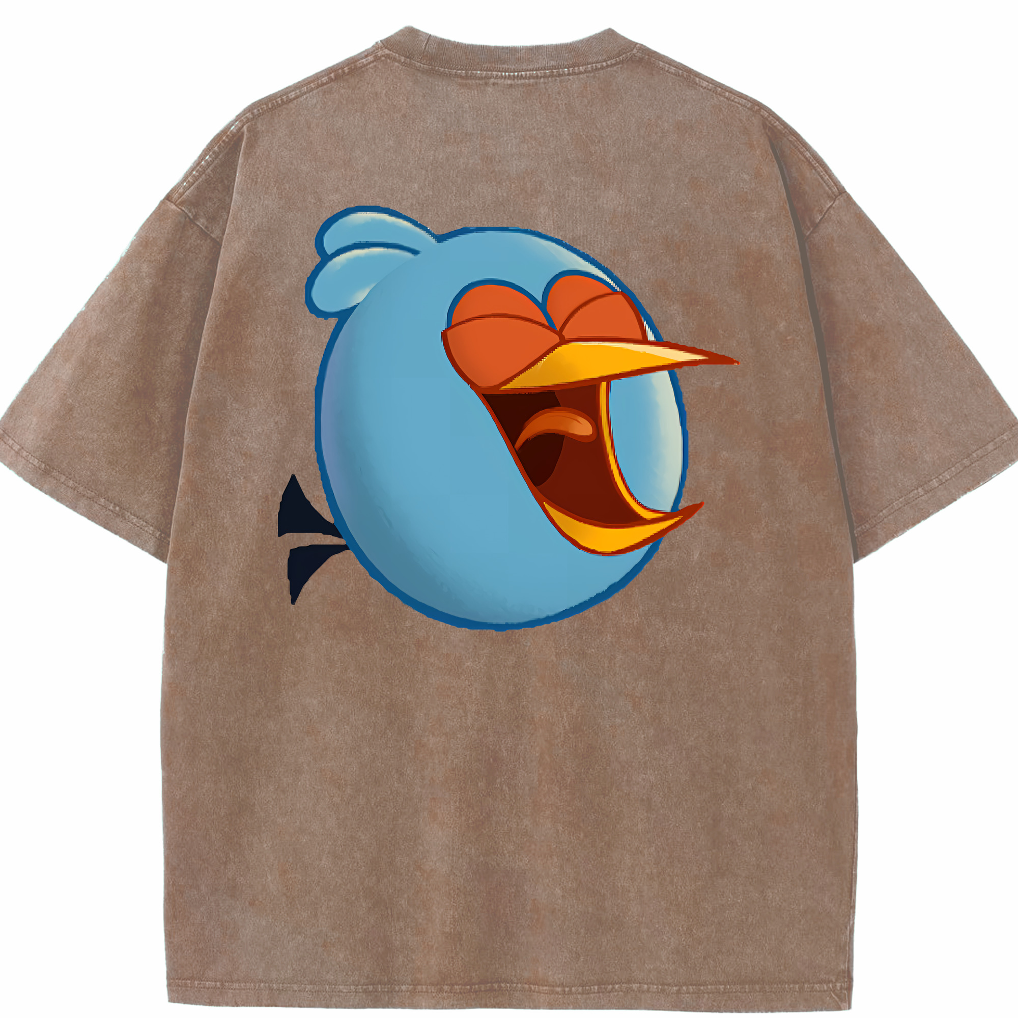 （画像用） Angry Birds アングリーバード 綿100% ヴィンテージ風 半袖Tシャツ（背面プリント）