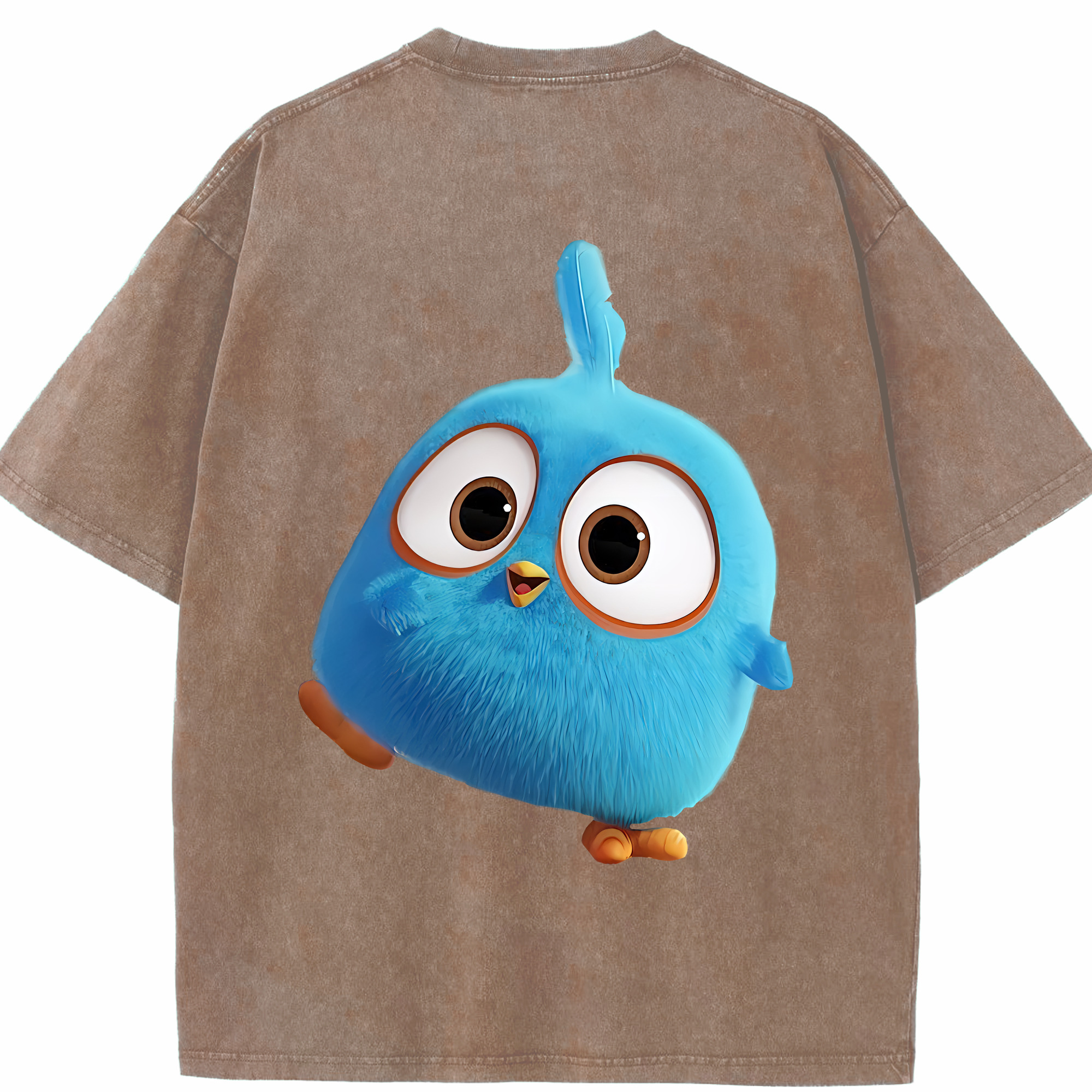 （画像用） Angry Birds アングリーバード 綿100% ヴィンテージ風 半袖Tシャツ（背面プリント）
