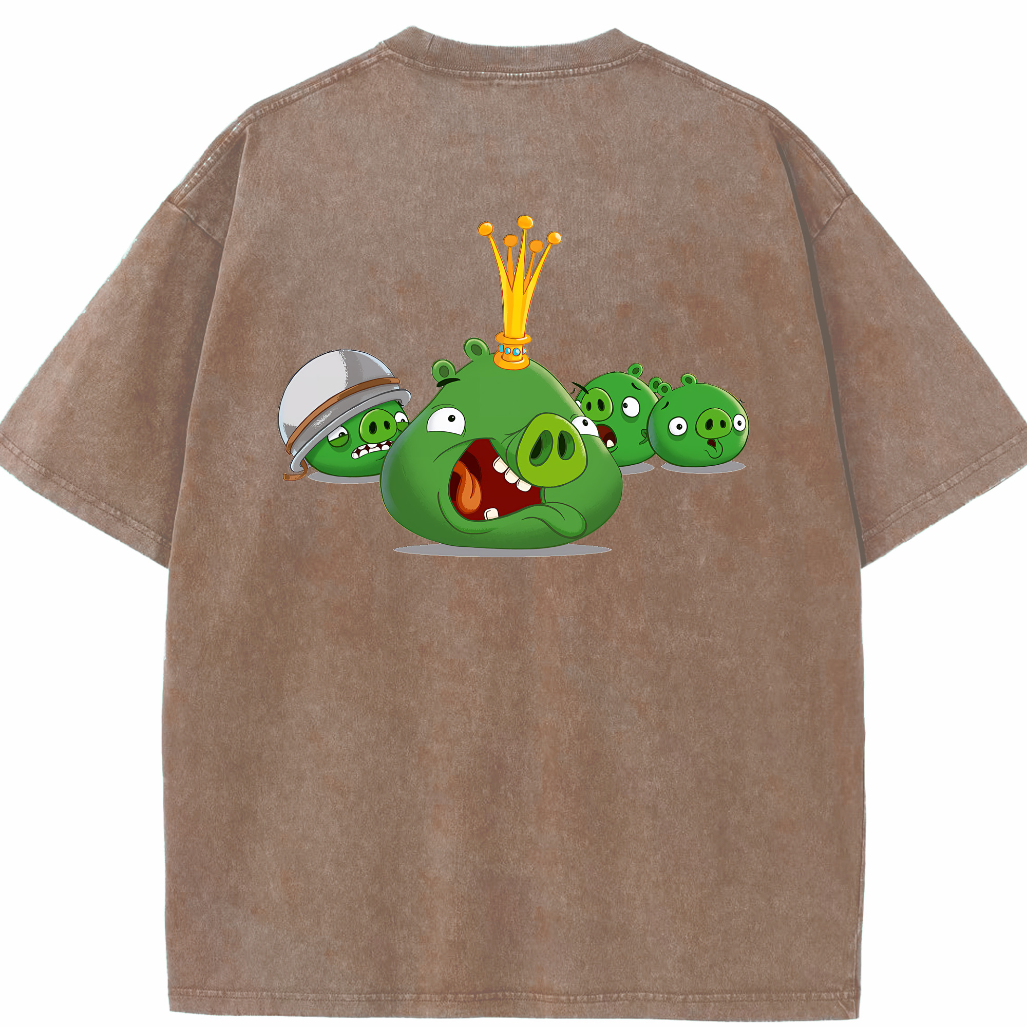 （画像用） Angry Birds アングリーバード 綿100% ヴィンテージ風 半袖Tシャツ（背面プリント）