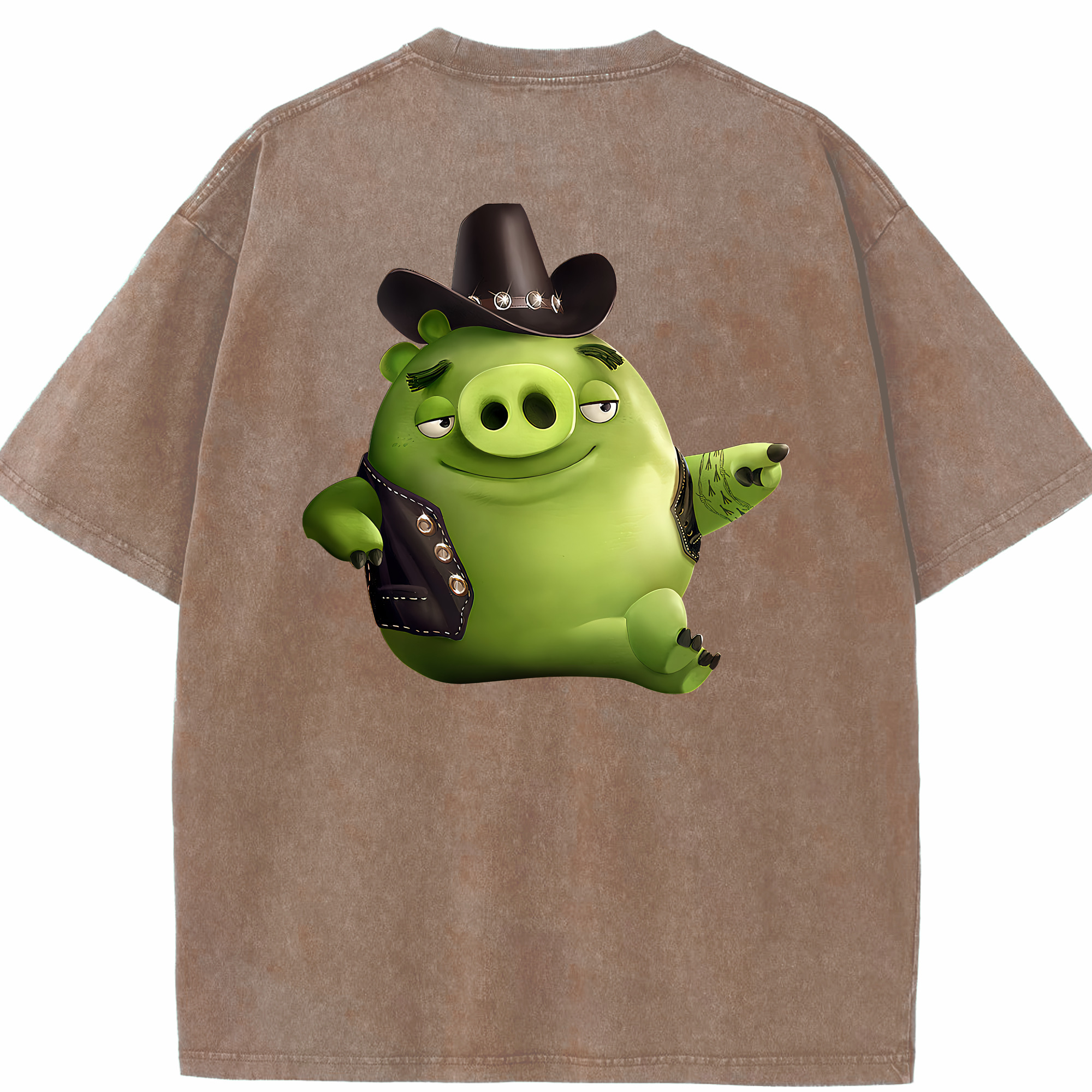 （画像用） Angry Birds アングリーバード 綿100% ヴィンテージ風 半袖Tシャツ（背面プリント）