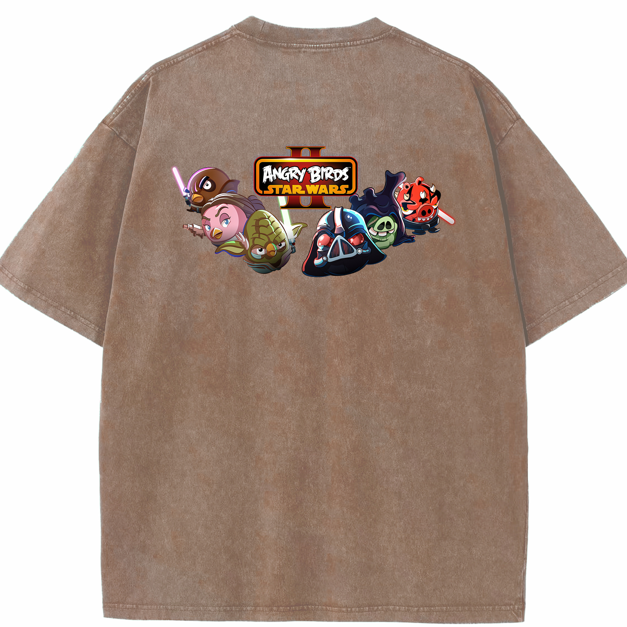 （画像用） Angry Birds アングリーバード 綿100% ヴィンテージ風 半袖Tシャツ（背面プリント）