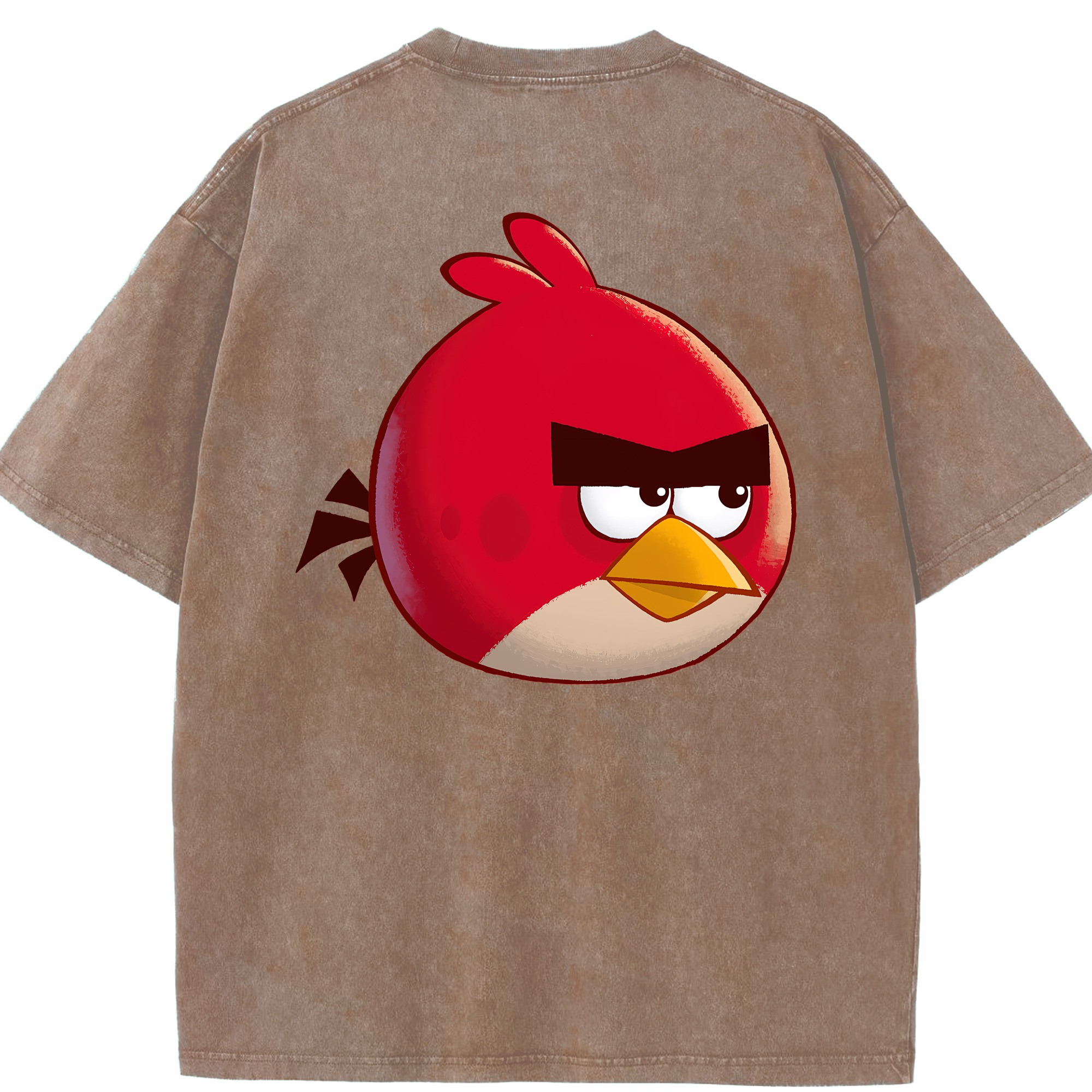 （画像用） Angry Birds アングリーバード 綿100% ヴィンテージ風 半袖Tシャツ（背面プリント）
