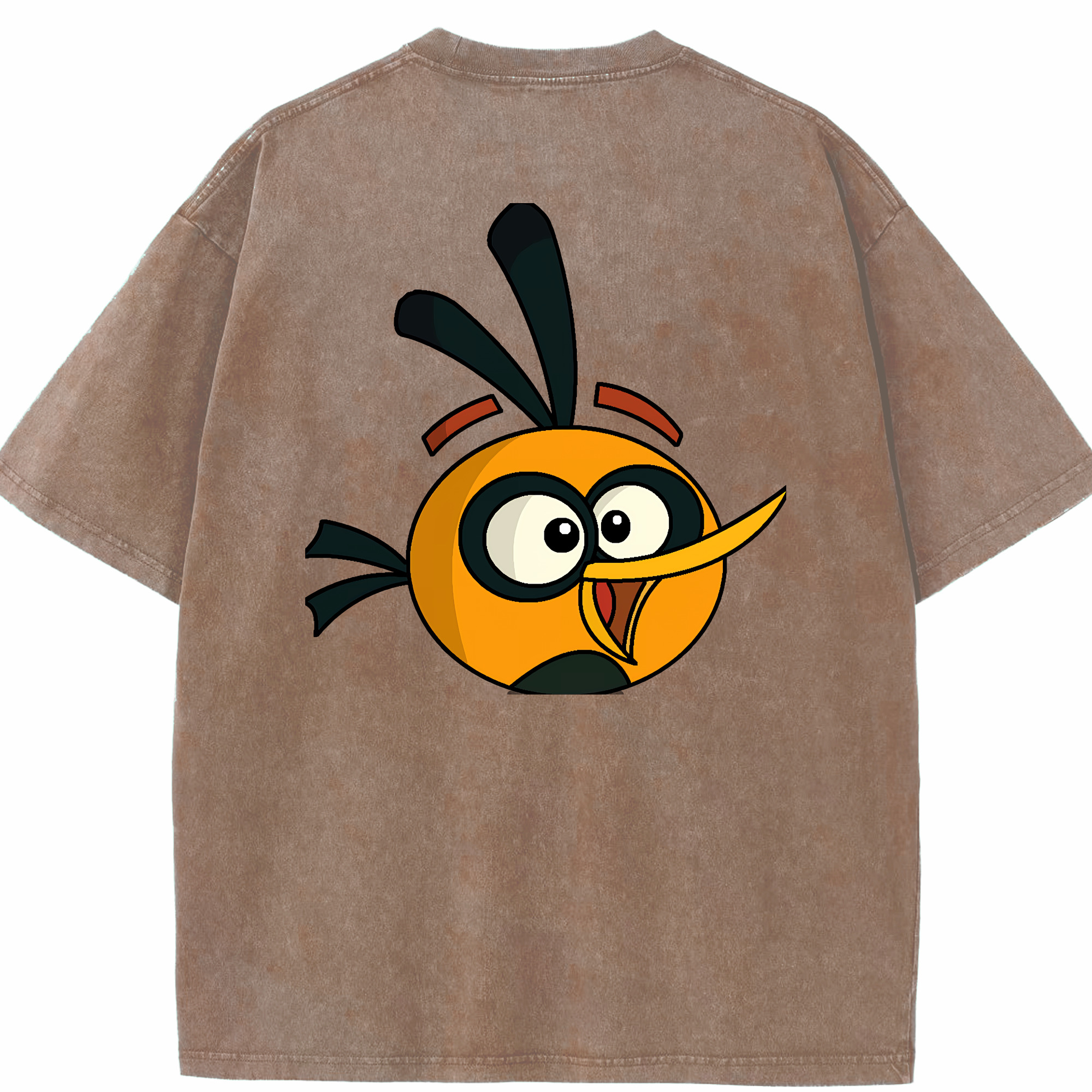 （画像用） Angry Birds アングリーバード 綿100% ヴィンテージ風 半袖Tシャツ（背面プリント）