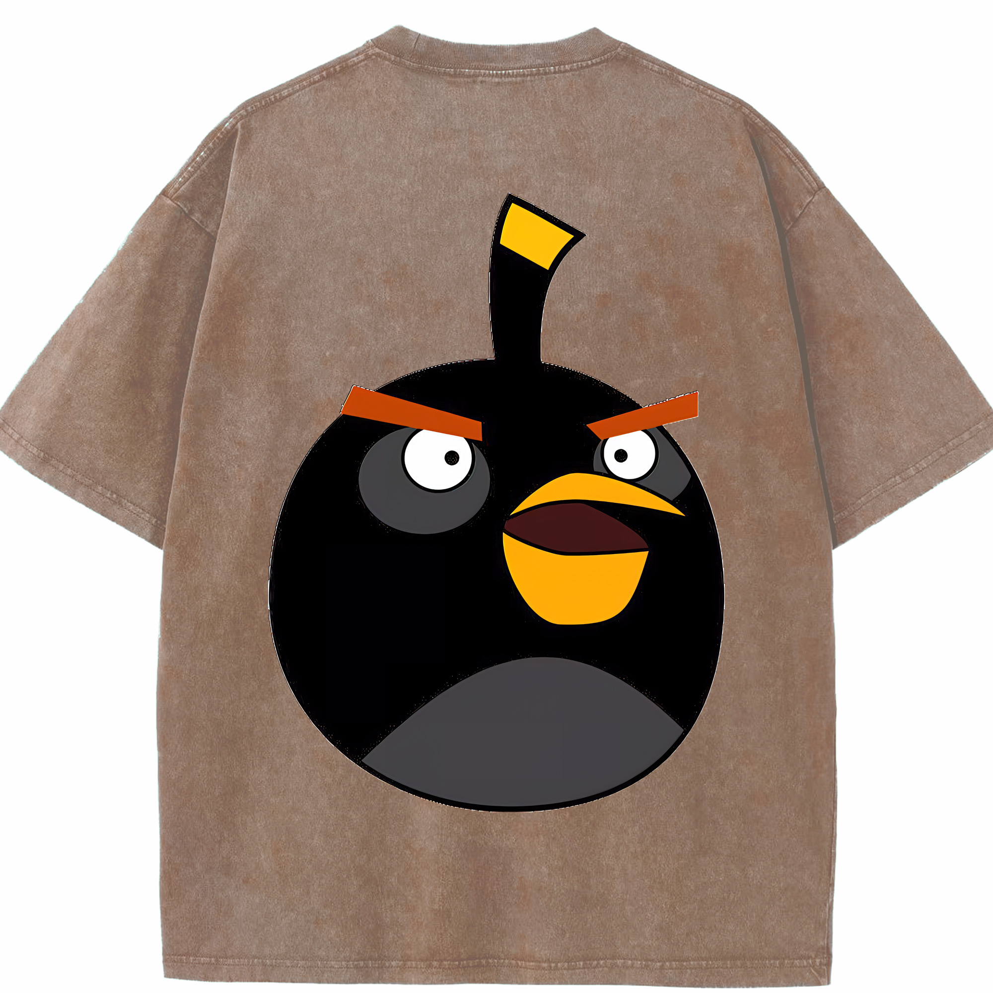 （画像用） Angry Birds アングリーバード 綿100% ヴィンテージ風 半袖Tシャツ（背面プリント）