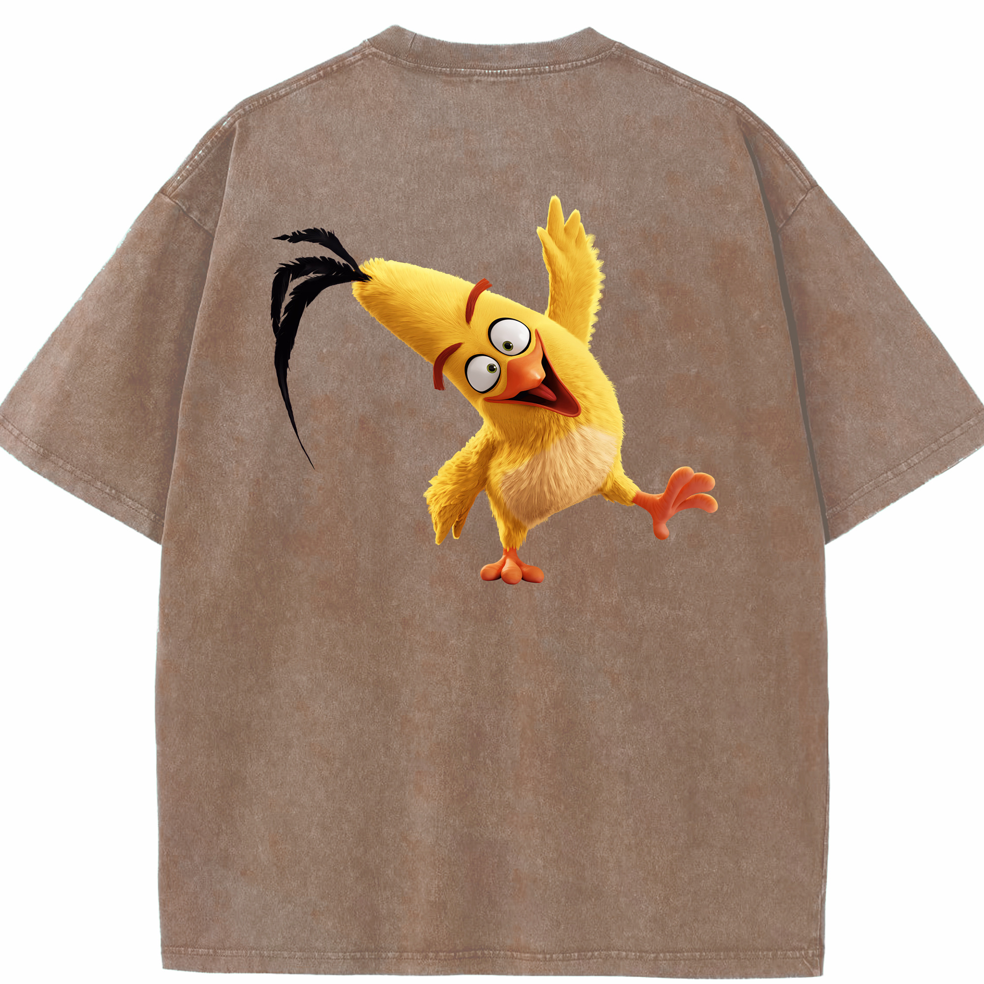 （画像用） Angry Birds アングリーバード 綿100% ヴィンテージ風 半袖Tシャツ（背面プリント）