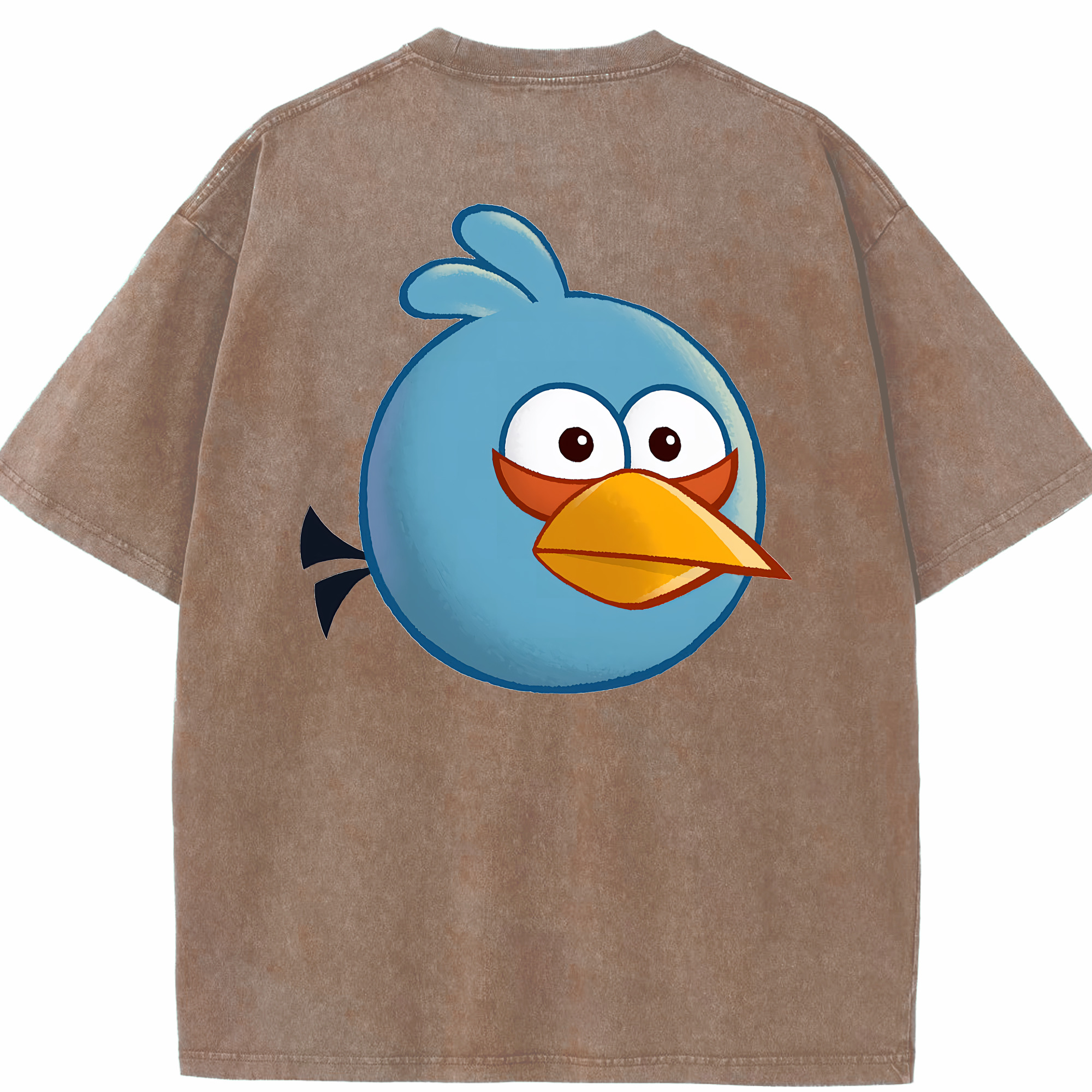 （画像用） Angry Birds アングリーバード 綿100% ヴィンテージ風 半袖Tシャツ（背面プリント）