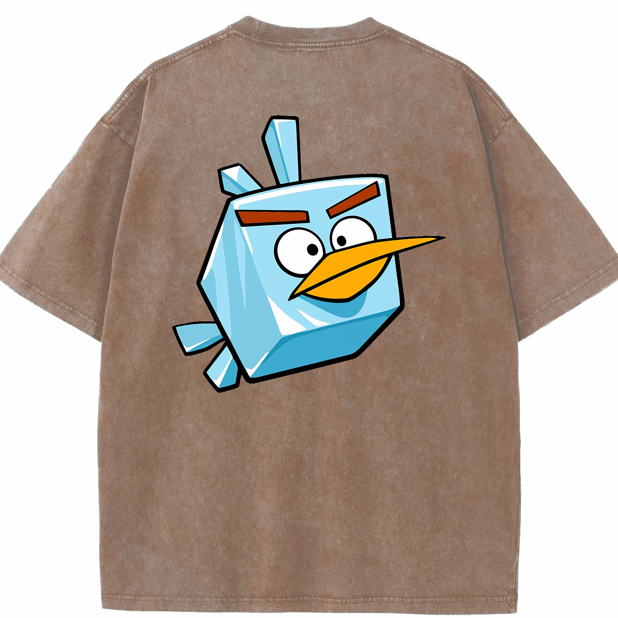 （画像用） Angry Birds アングリーバード 綿100% ヴィンテージ風 半袖Tシャツ（背面プリント）